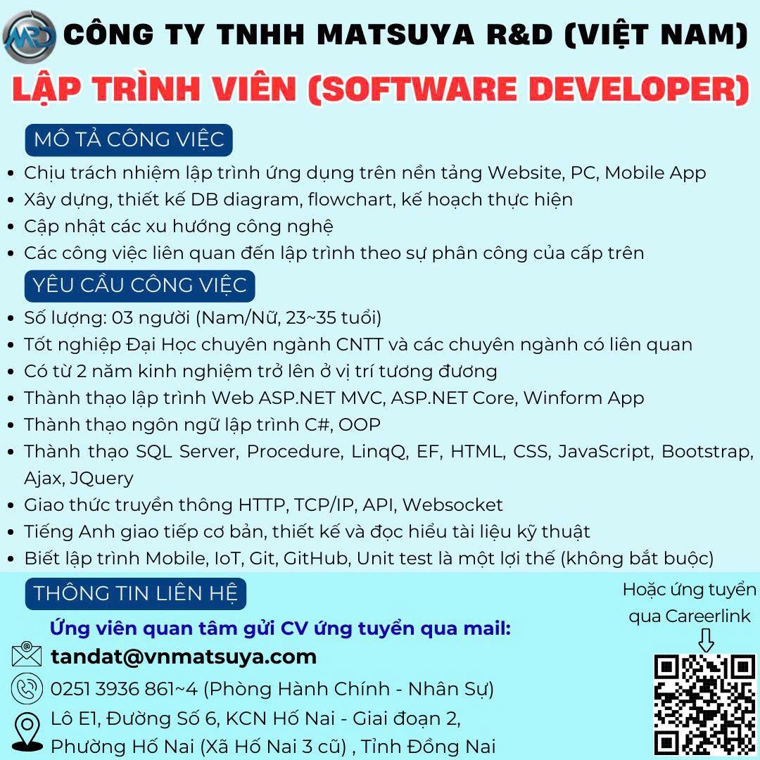Backend & Frontend Developer Vietnam (Jobs) | 📣📣📣 [ĐỒNG NAI] 📣📣📣 | Facebook