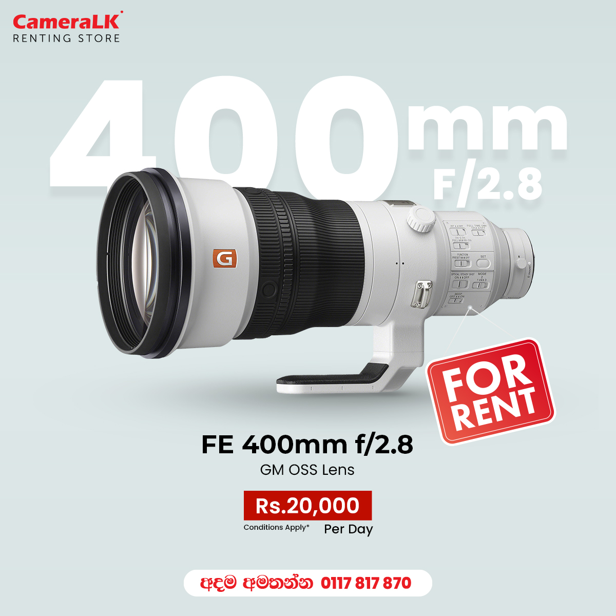 කැමරා එකක් Rent කරන්න හොඳම තැන... - Cameralk Rent and Service | Facebook