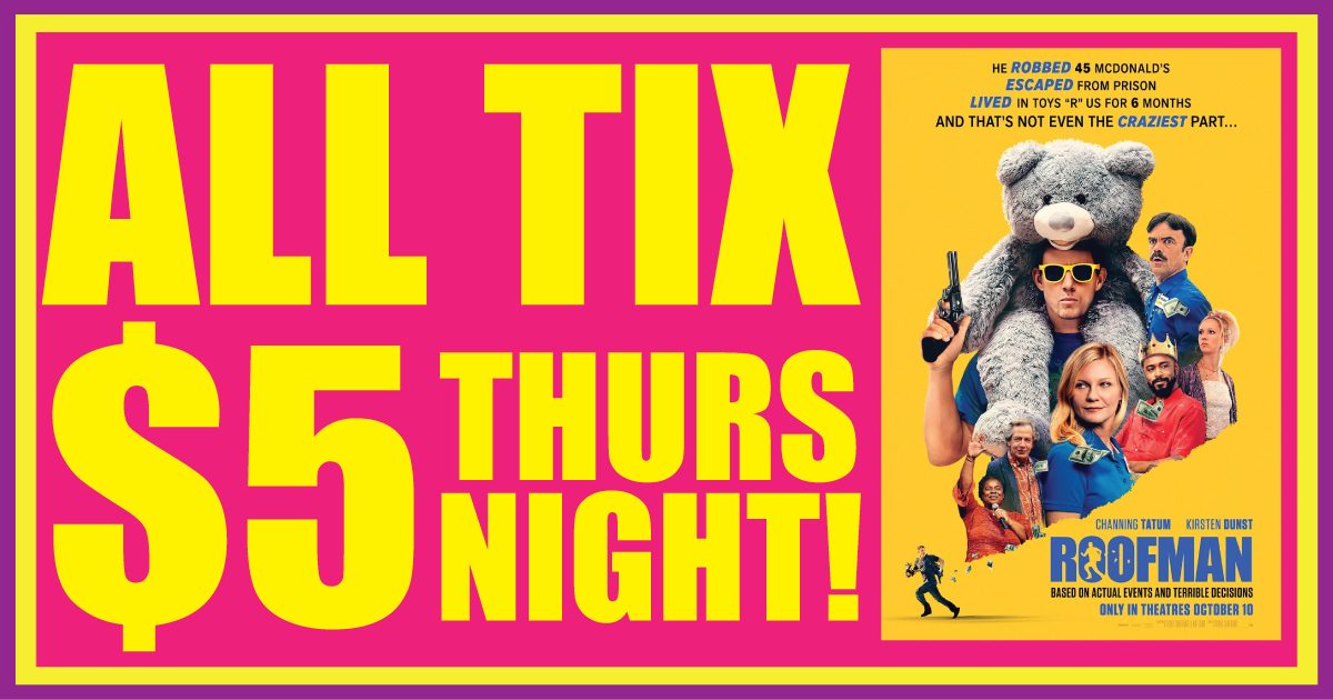 Delta - 💥 $5 NIGHT ALERT! 💥 ROOFMAN (R) hits the screen Thursday at 7PM ...