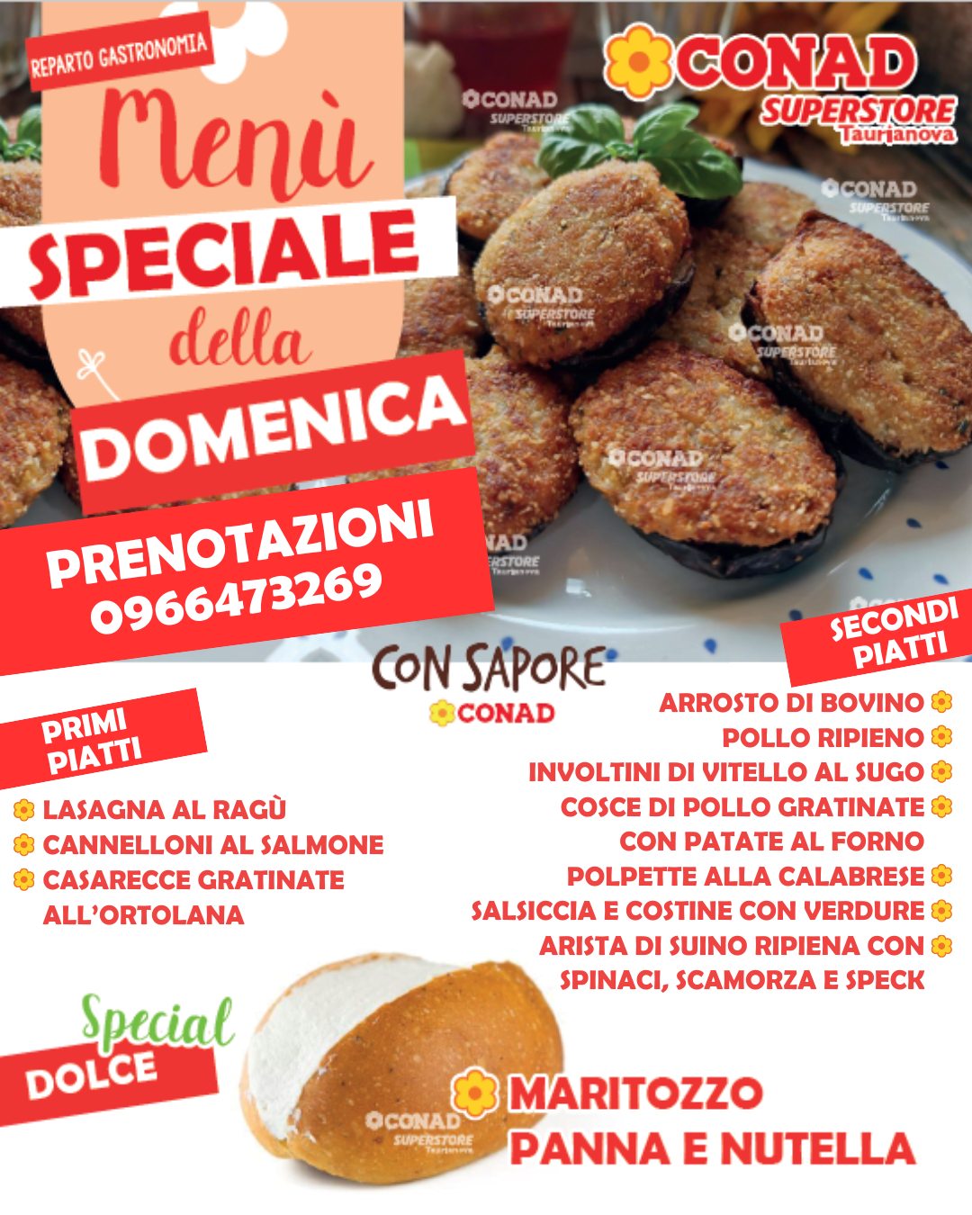 Conad - 🍽️ 𝐋𝐚 𝐝𝐨𝐦𝐞𝐧𝐢𝐜𝐚 𝐡𝐚 𝐮𝐧 𝐚𝐥𝐭𝐫𝐨 𝐬𝐚𝐩𝐨𝐫𝐞… 𝐜𝐨𝐧 𝐢𝐥 𝐦𝐞𝐧𝐮̀ 𝐝𝐞𝐥𝐥𝐚 ...