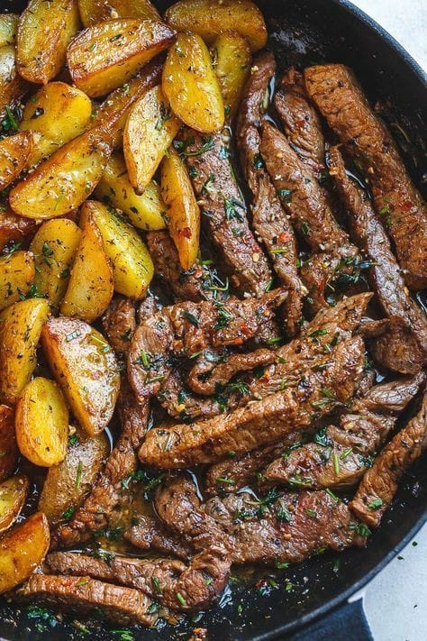 Boerekos Kook met Nostalgie - Knoffel botter biefstuk en pan gebraaide ...