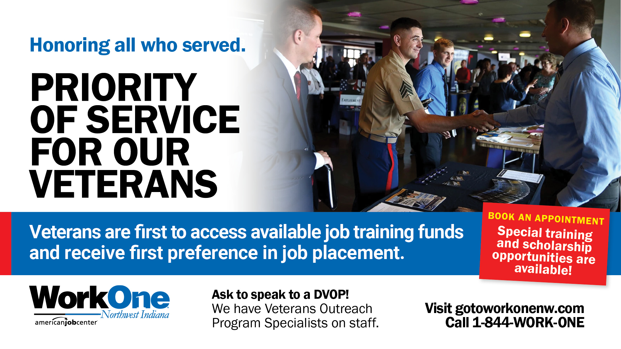 WorkOne - 🇺🇸 Veterans and their spouses deserve priority 🇺🇸 At WorkOne ...