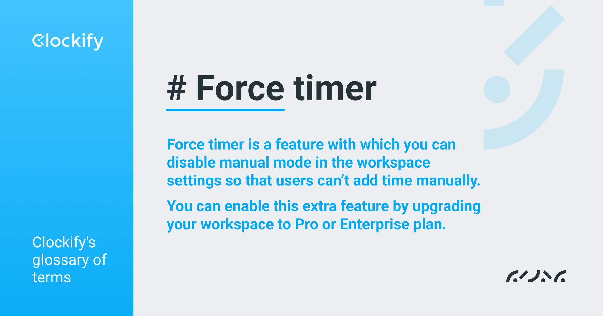 Clockify - 🚨 Can you disable the option to add or edit time manually ...