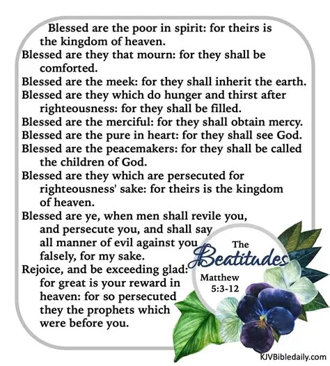 Building - The Beatitudes A beatitude is a pronouncement of some ...