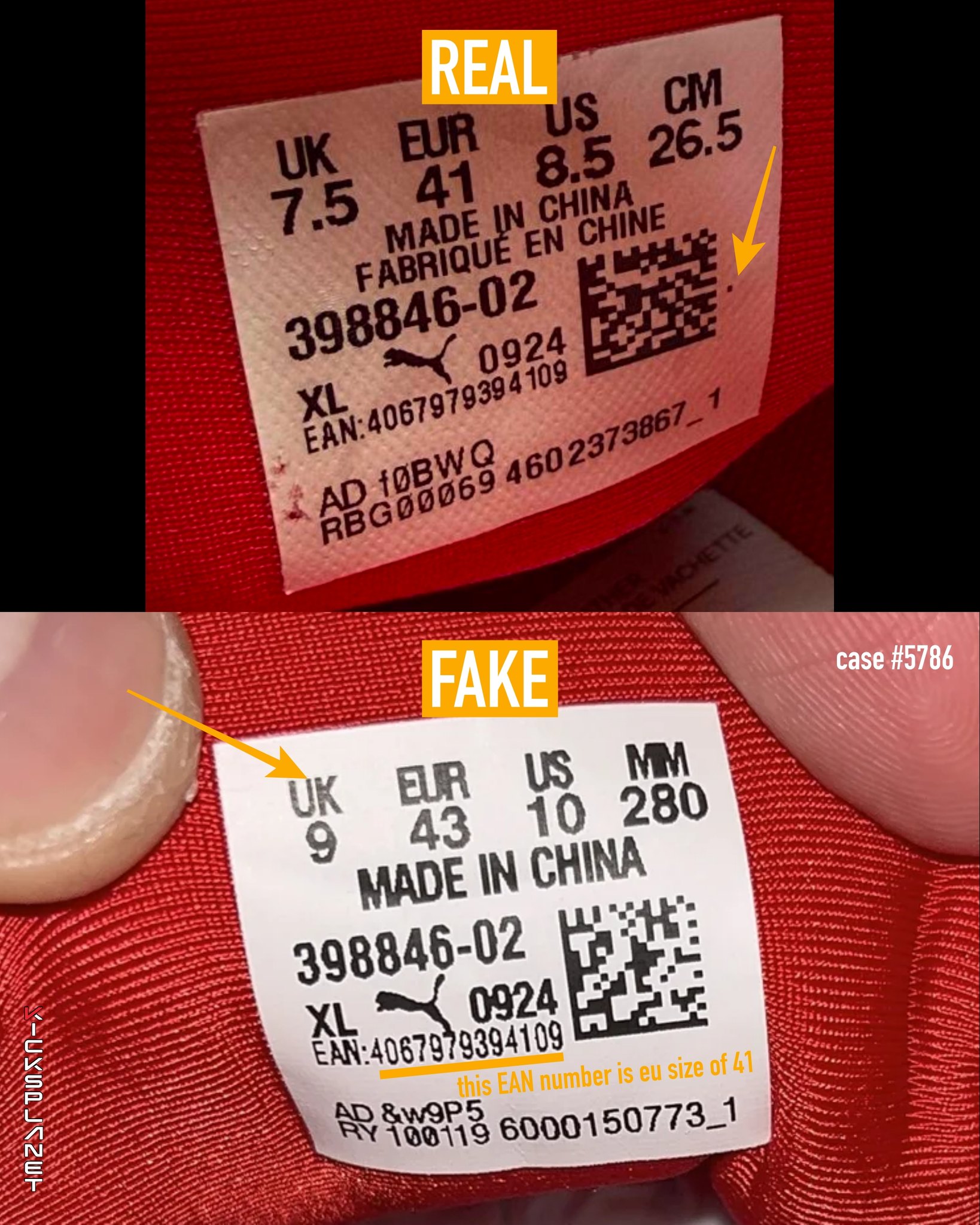 フク様確認用 Legit check Puma Speedcat OG Red White - 398846-02 Case #5786