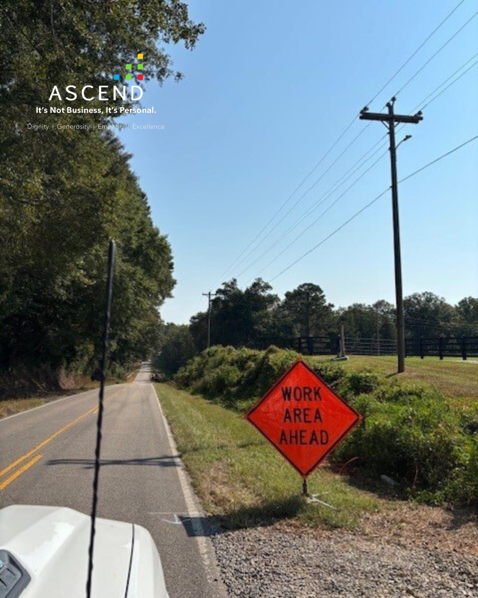 Ascend - Traffic control signage at another work zone. How you set up ...