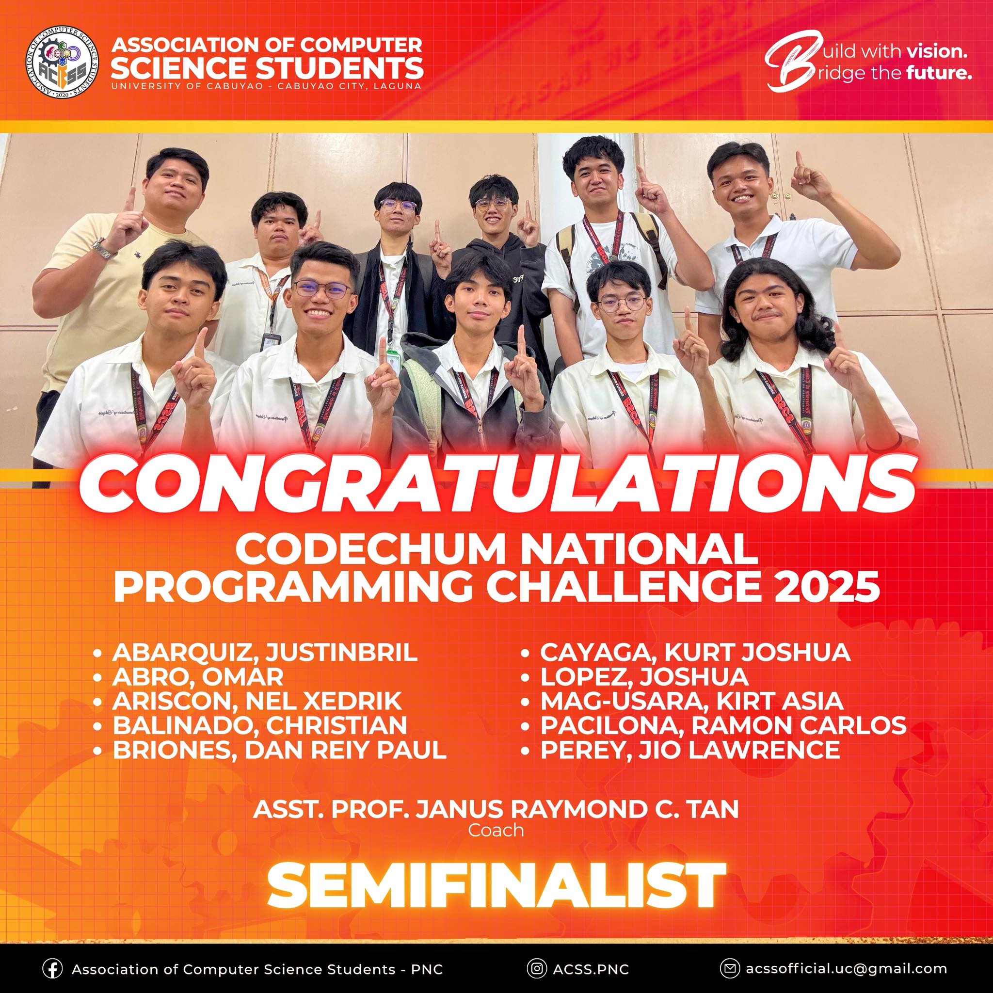 Huge congratulations to the 10 CCS... - University of Cabuyao | Facebook