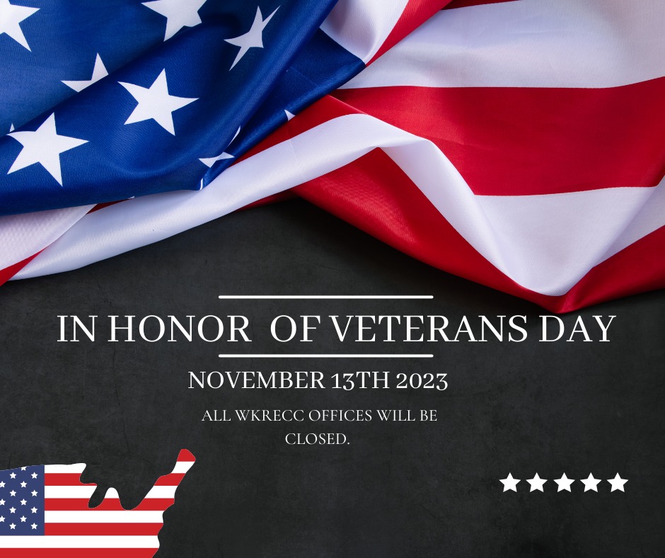WKRECC offices closed for Veterans Day