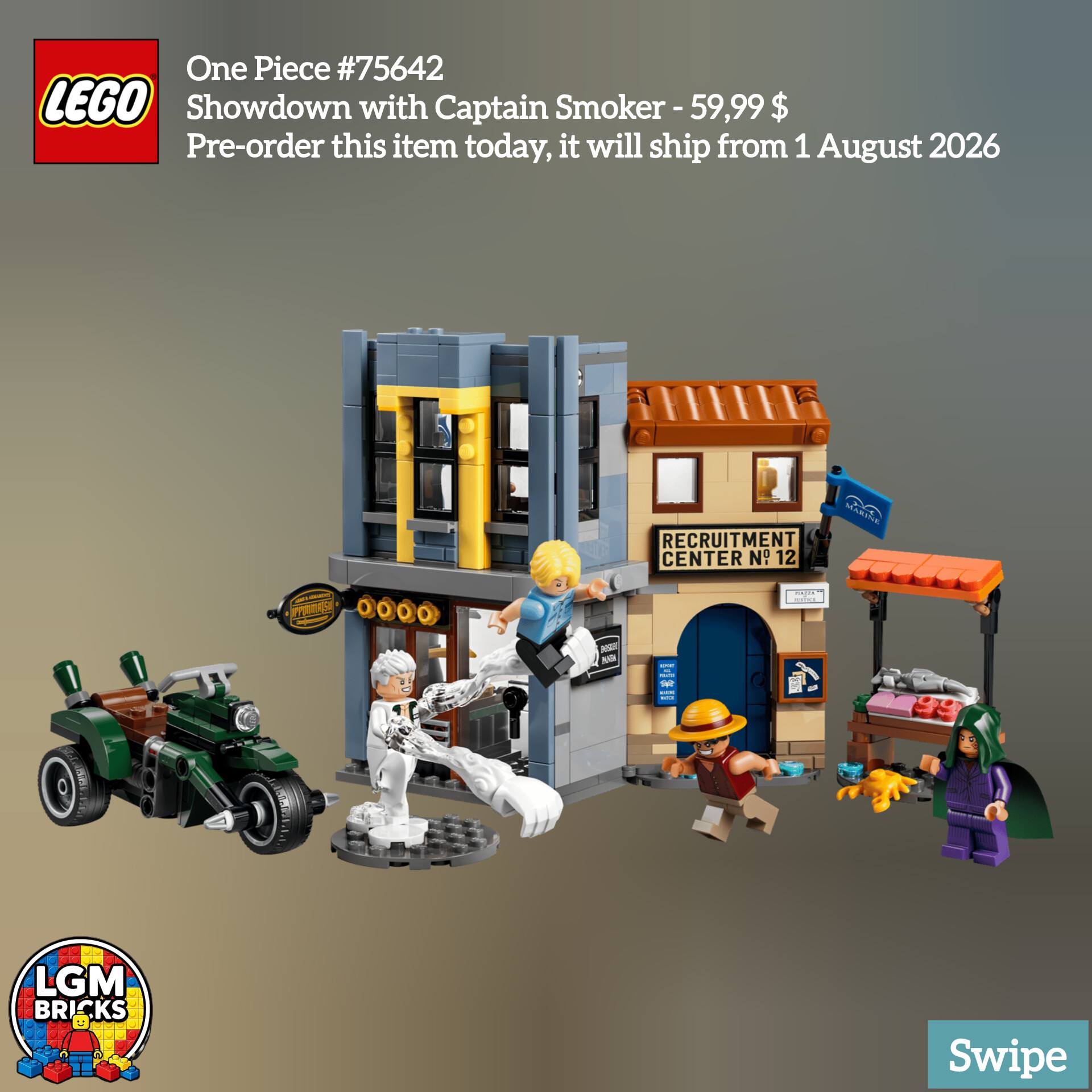 New Lego Set - One Piece #75642 Showdown with Captain Smoker - 59
