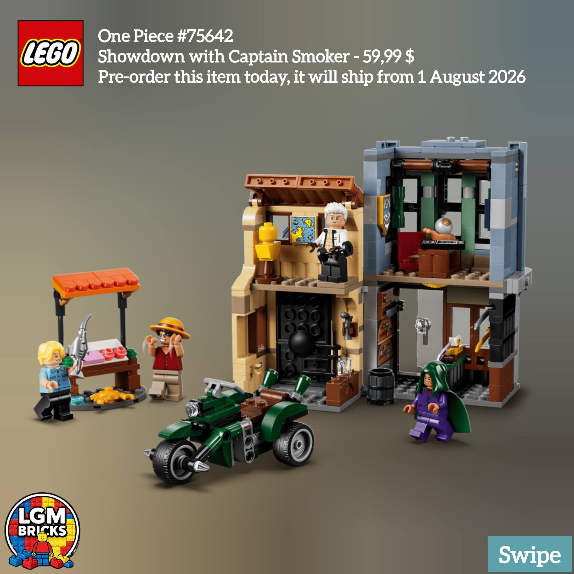 New Lego Set - One Piece #75642 Showdown with Captain Smoker - 59