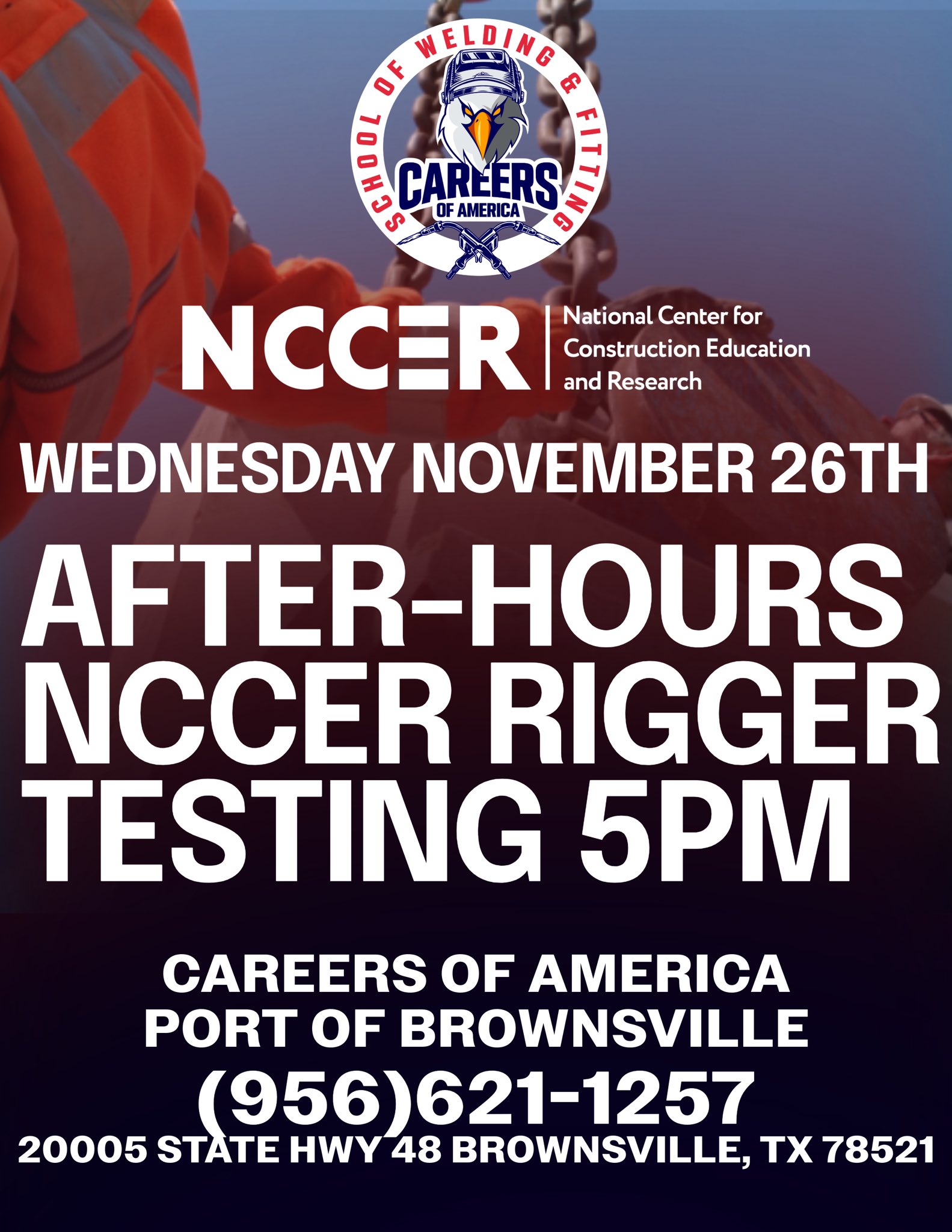 After-hours NCCER Rigging test-outs... - Careers of America | Facebook