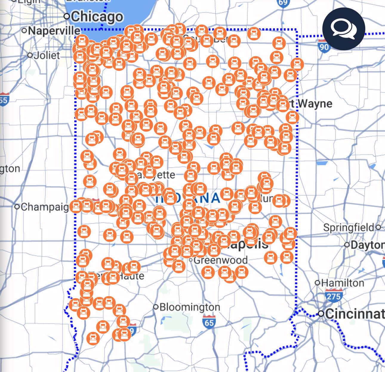 Indiana - Where are the plows? Right here, pretty much blanketing the ...