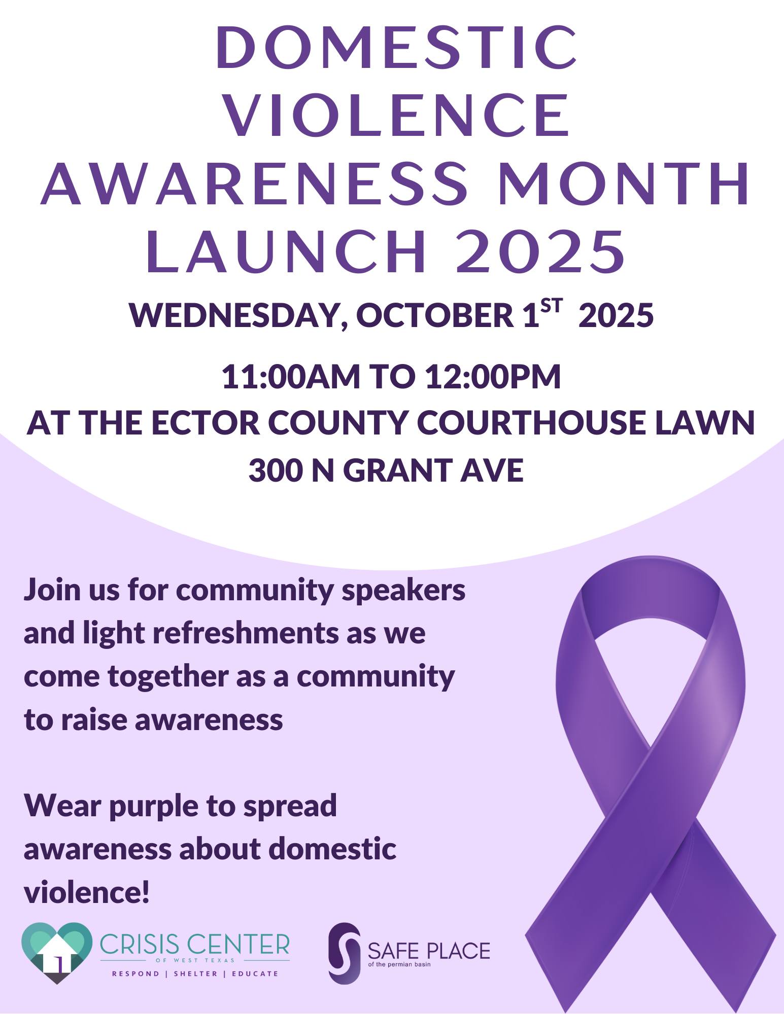 Domestic Violence Awareness Month Launch 2025