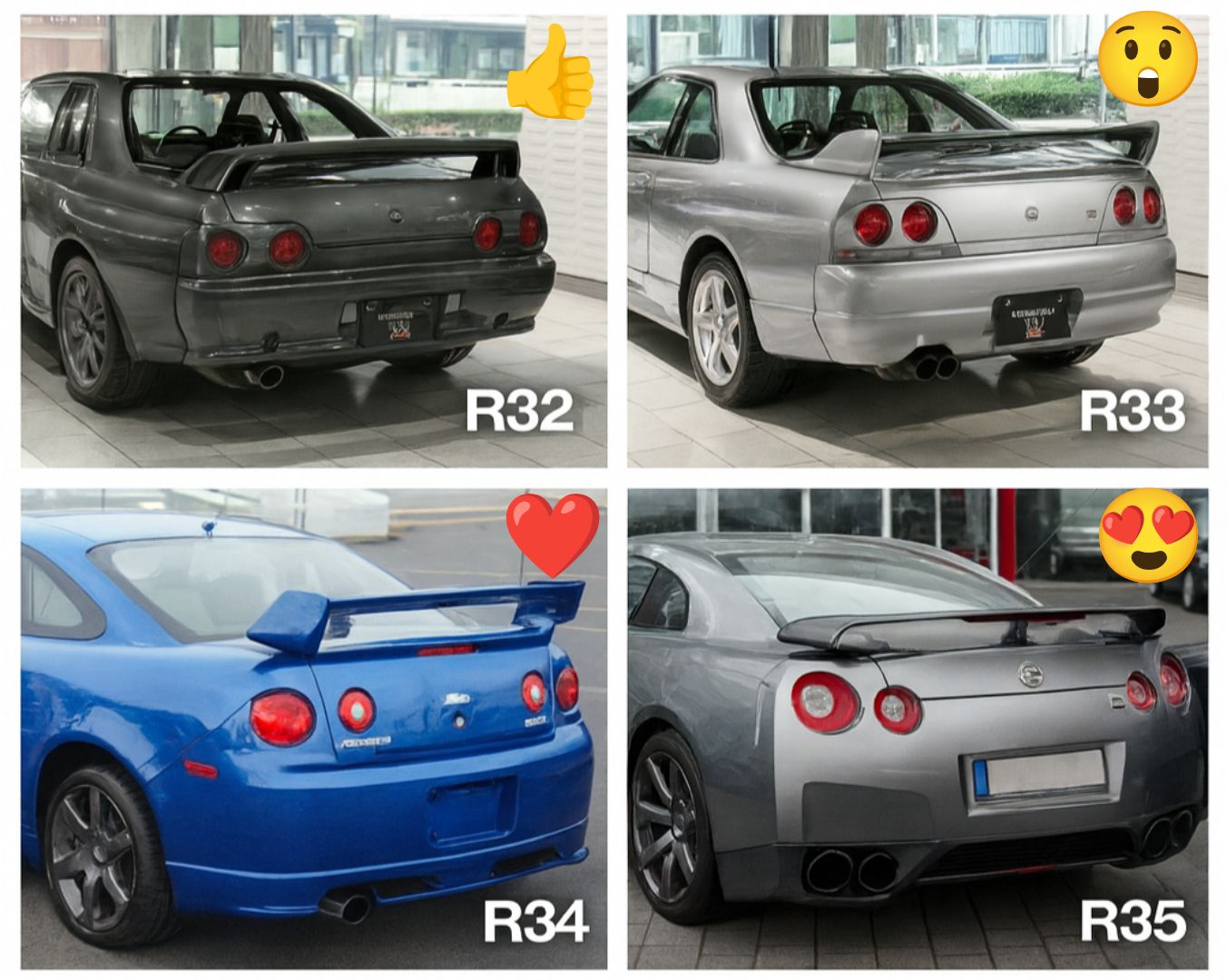 SB Family - The Nissan R32, R33, R34, and R35 represent... | Facebook