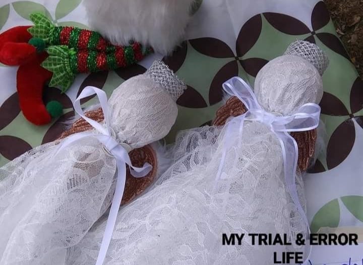 How to make angel ornaments from ribbon and trim