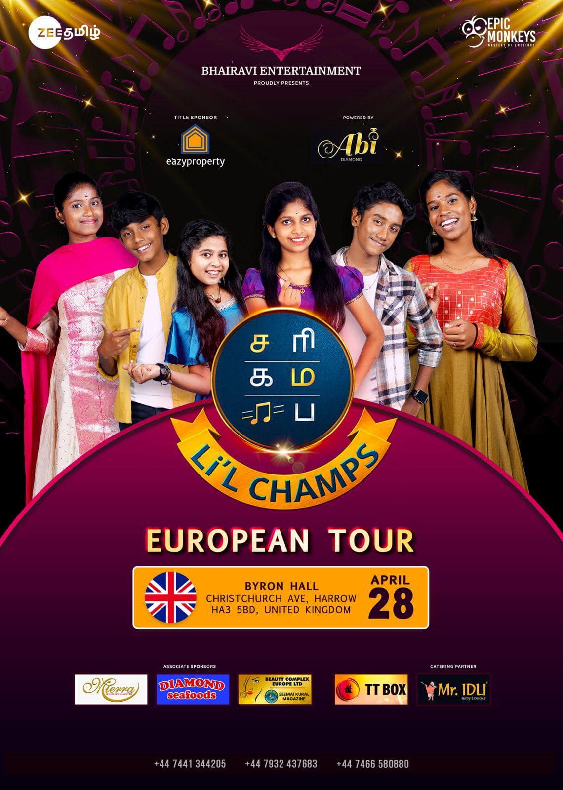 Thamarai.com - ZeeTamil’s SaReGaMaPa Li’l Champs is touring The UK ...