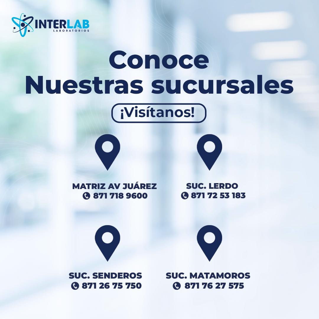 Interlab - Nuestras sucursales al alcance de ti 👨🏻‍⚕️ ☎️ Llámanos ...