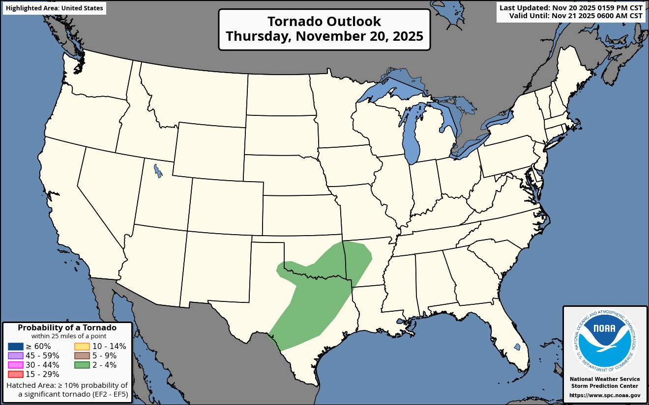 Max - Expanded 2% tornado risk for today giving a👍 | Facebook