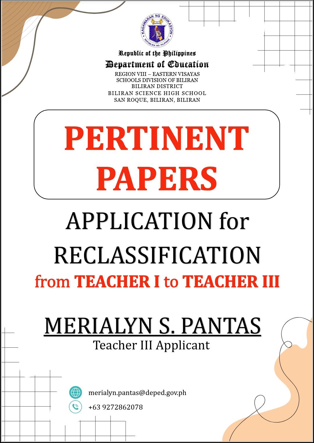 Teacher Meryah - ₱30 - Editable Coverpage, Table of... | Facebook