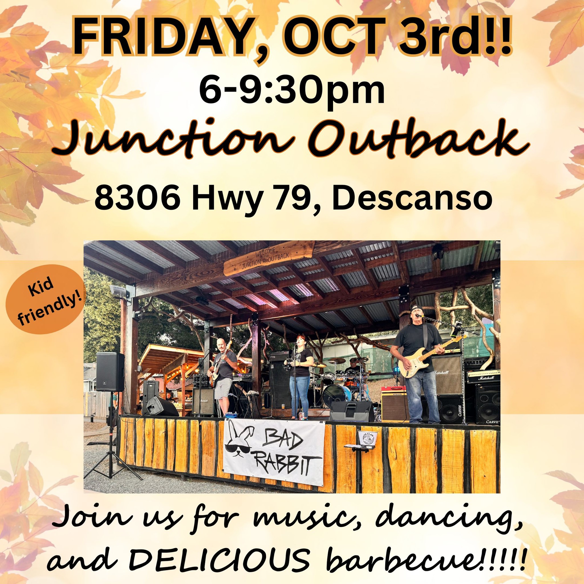Bad Rabbit - Descanso Junction Outback - Friday, October... | Facebook