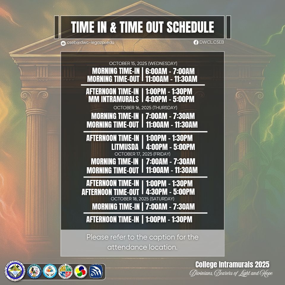 College - Attendance for the College Intramurals 2025 will be strictly ...