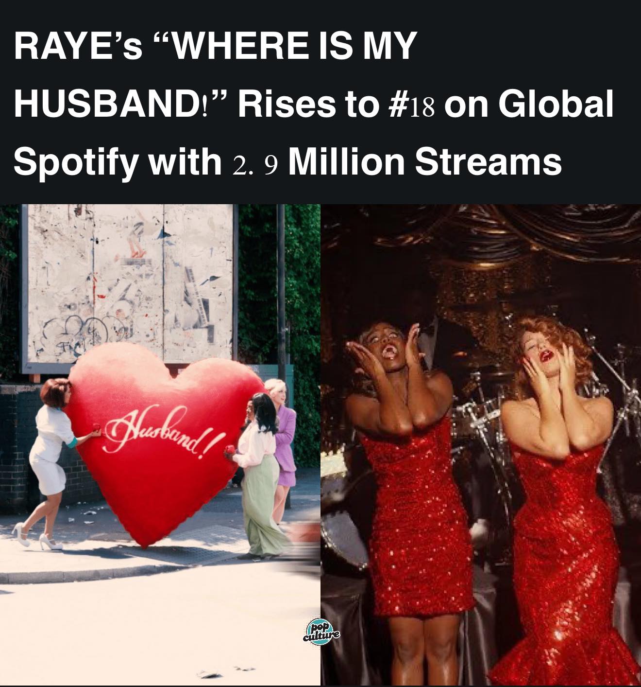 Pop Culture - “WHERE IS MY HUSBAND!” by RAYE has entered... | Facebook