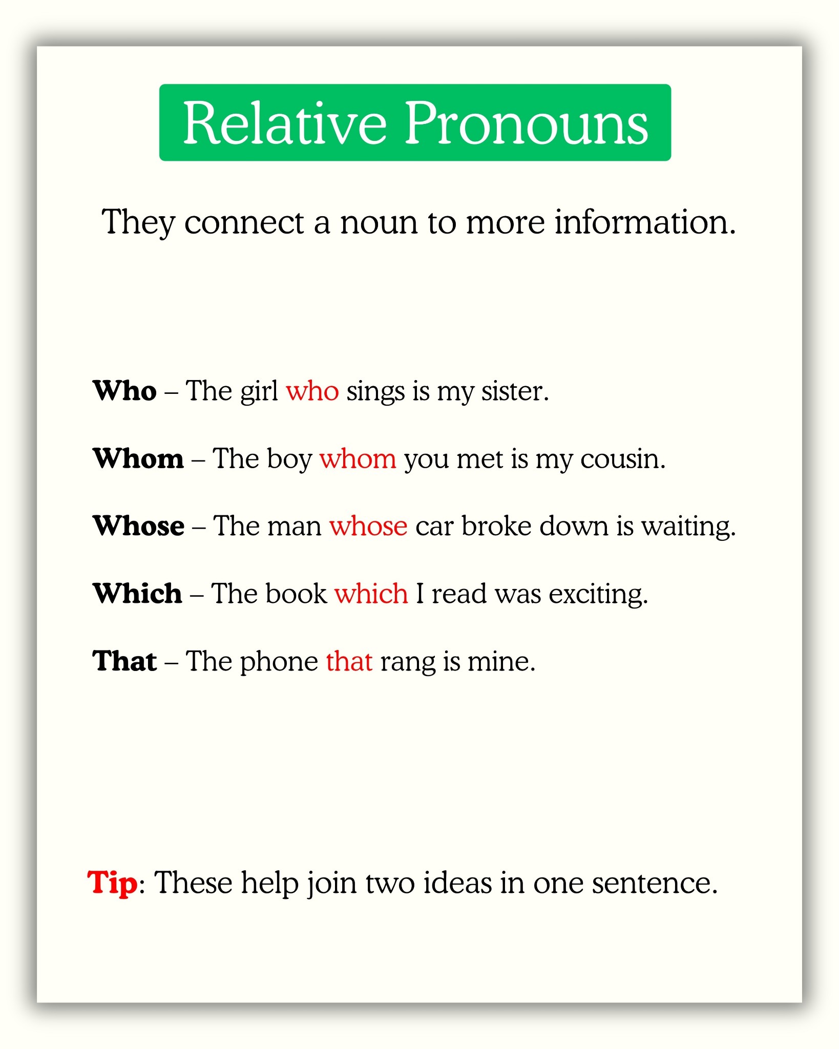 RiseUp - Relative Pronouns .. . . #EnglishGhor #learnenglish #teacher # ...