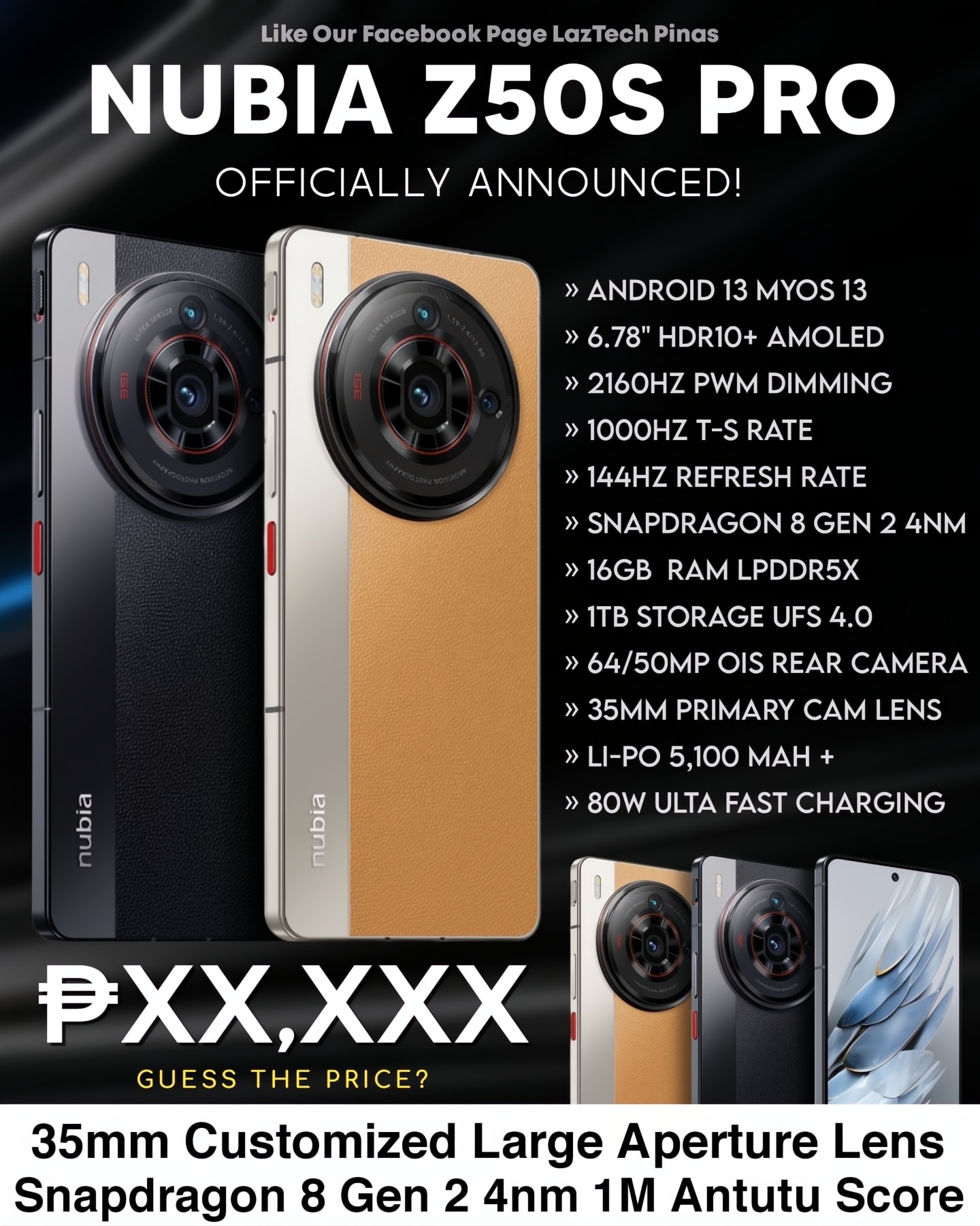 Meet the nubia Z60S Pro! 🌟 With a Snapdragon 8 Gen 2, 16GB RAM