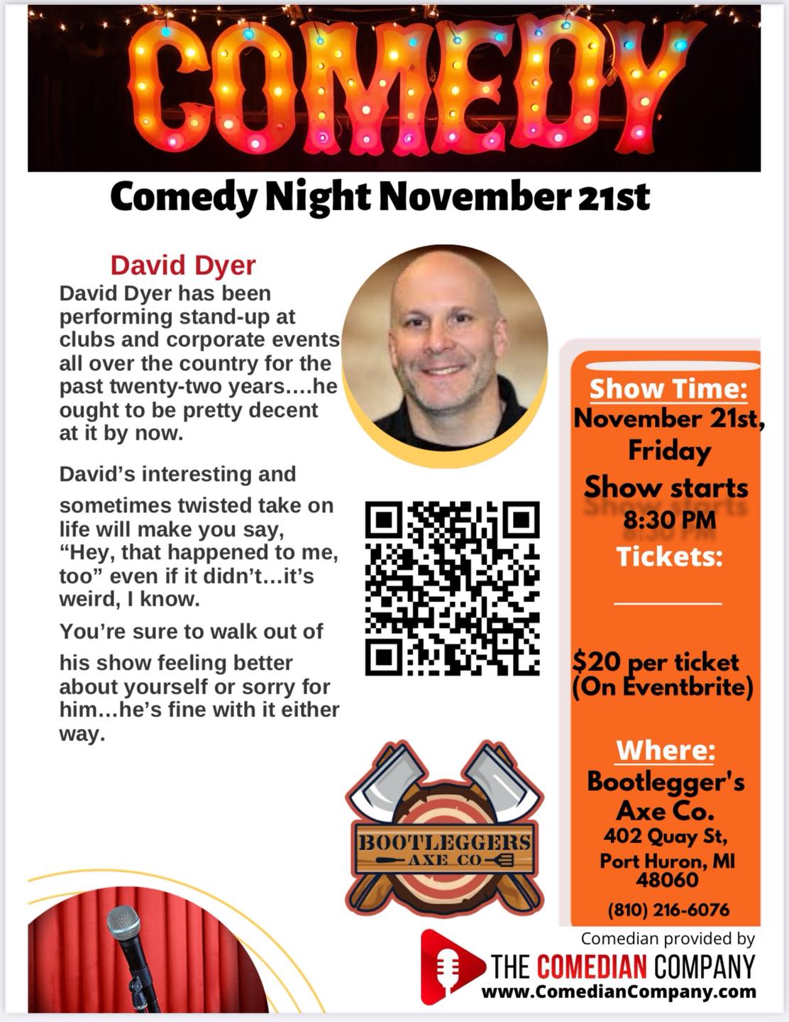 Bootleggers - Get ready to laugh out loud at **Comedy Night** on ...