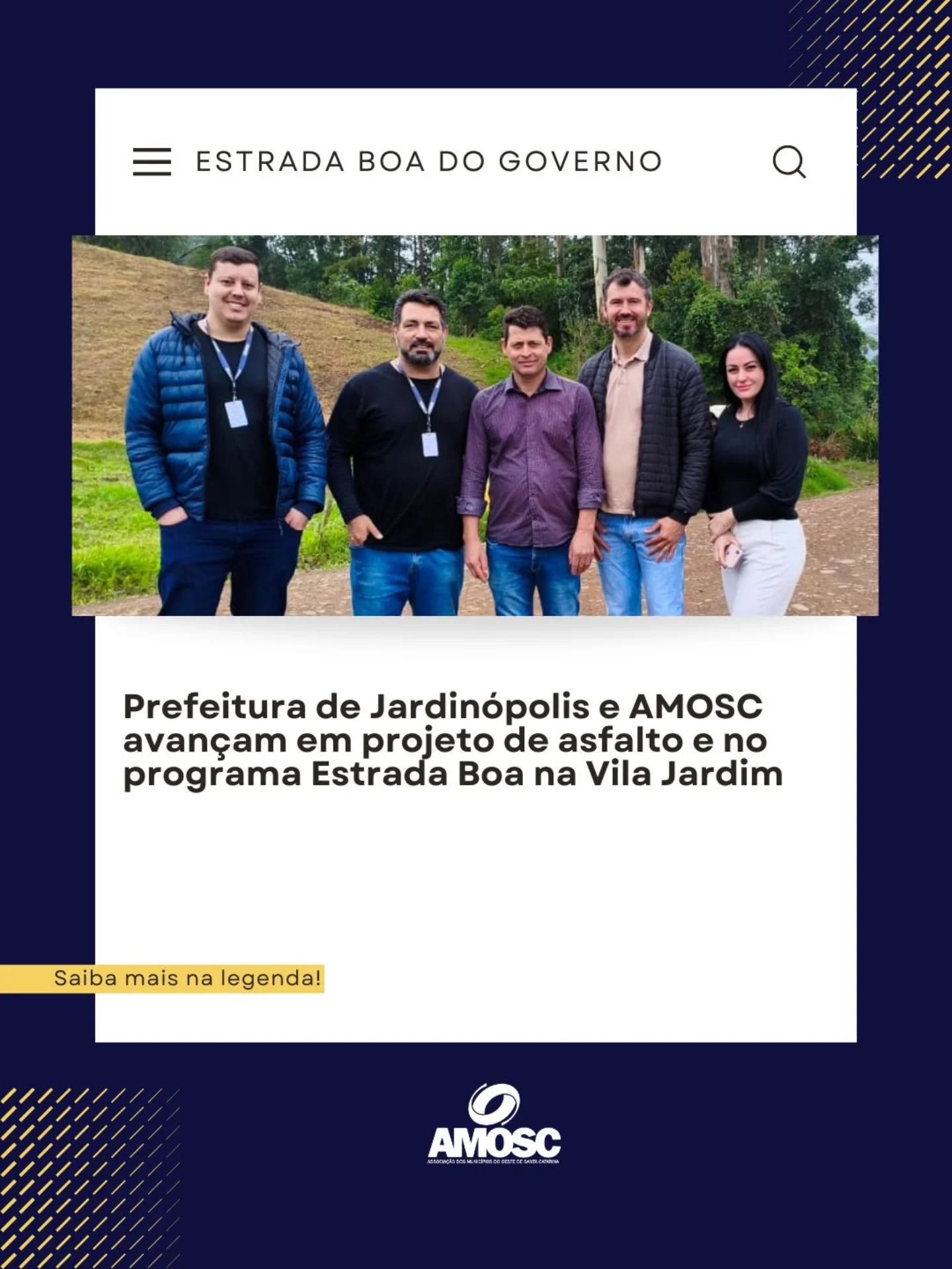 AMOSC - Em Jardinópolis, a equipe de engenharia e agrimensura da AMOSC ...