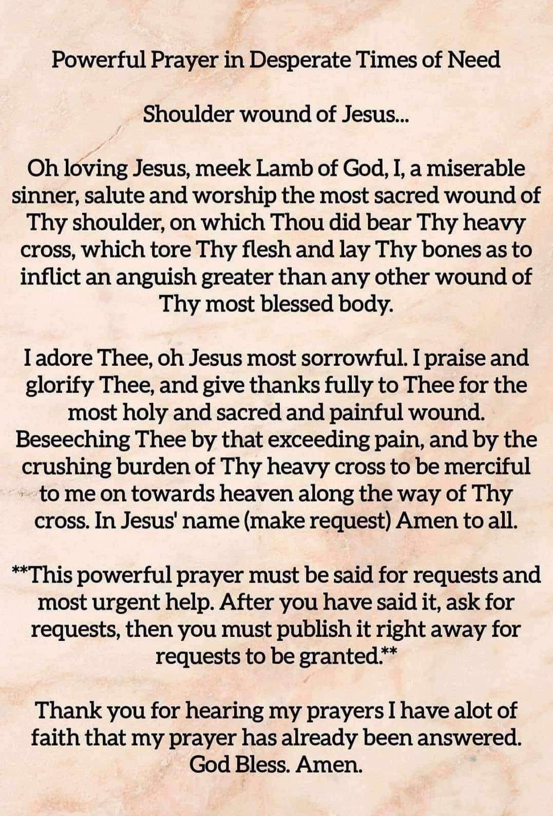 St. - PRAYER IN DESPERATE TIMES OF NEED | Facebook