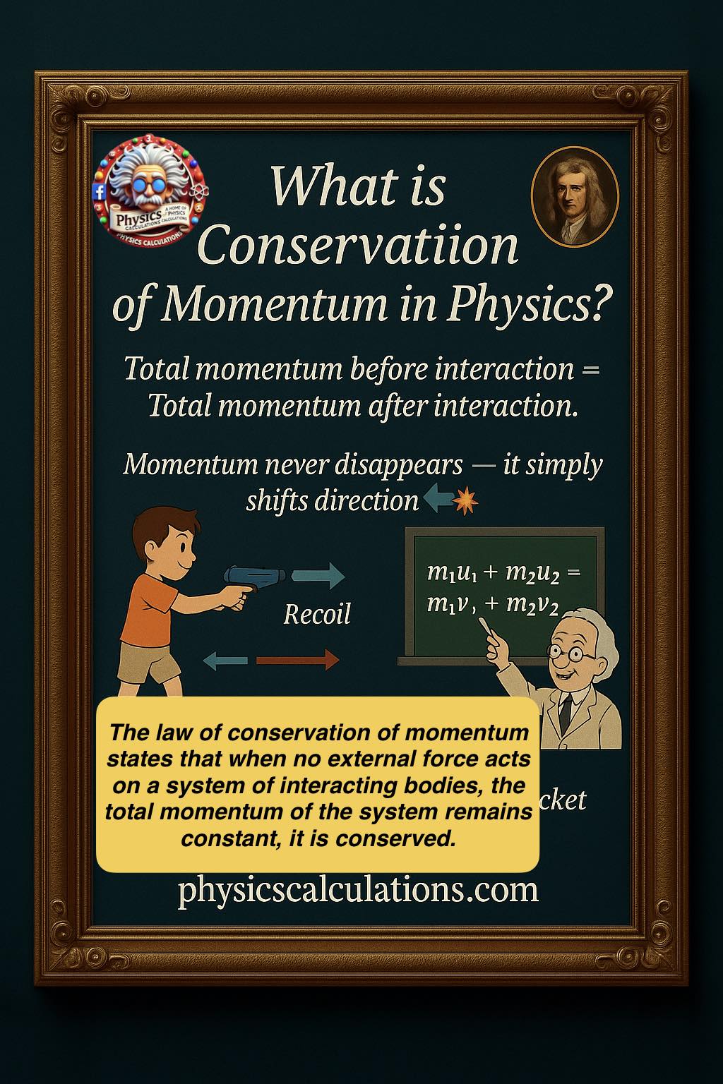 What is Conservation of Momentum in... - Physicscalculations | Facebook