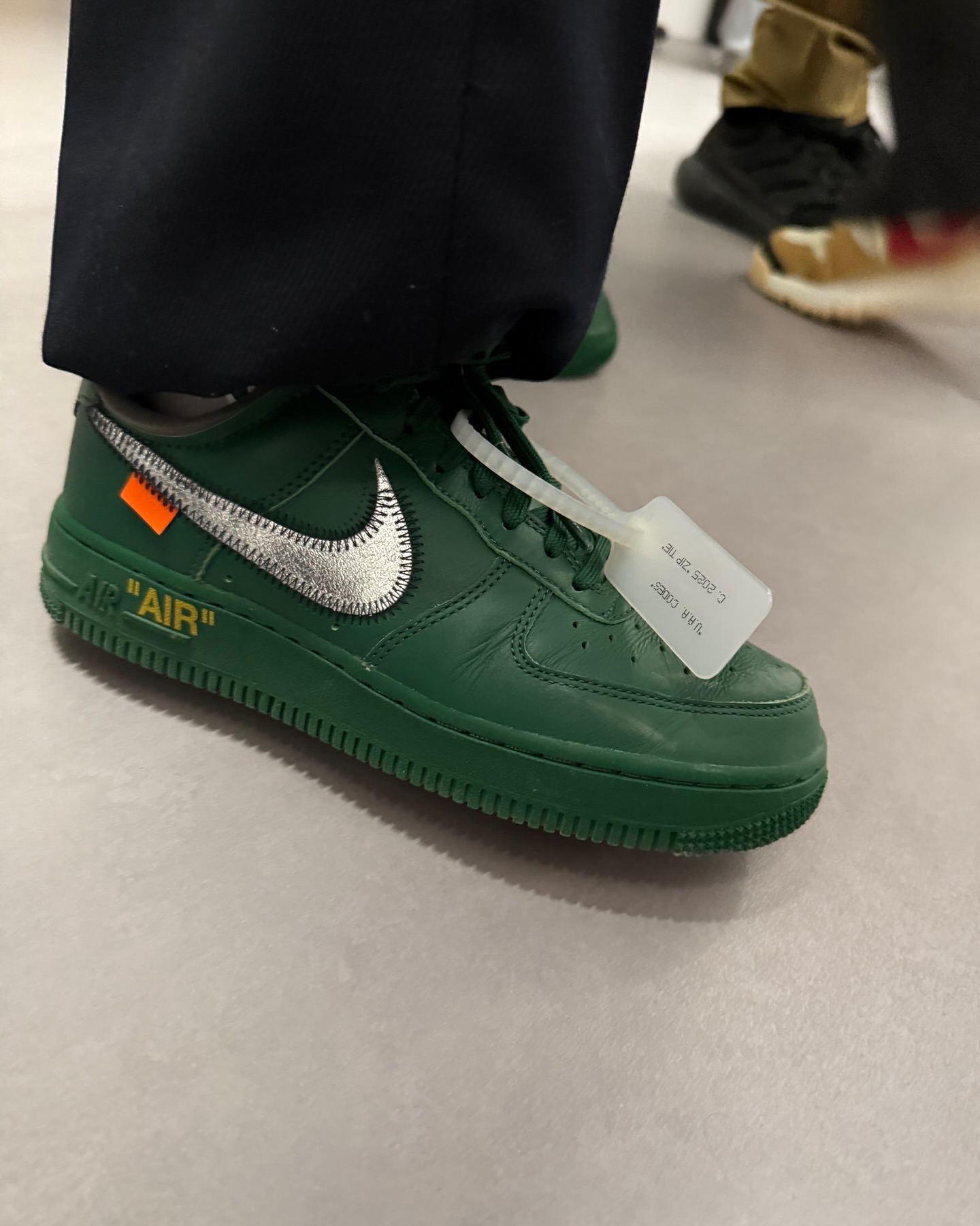 A new Virgil Abloh x Nike Air Force 1 Lows seen at his 