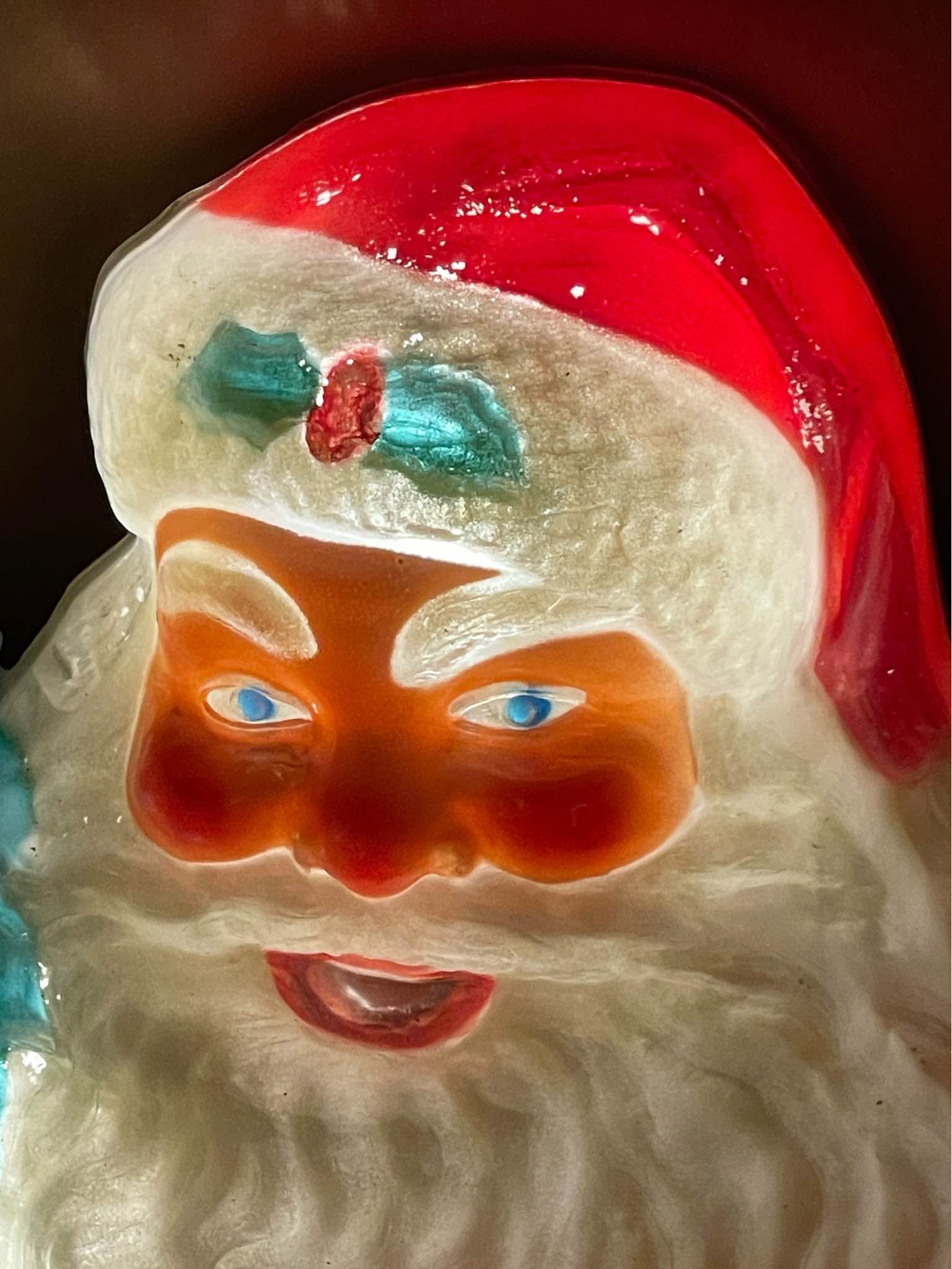 Vintage 1950s NOMA Hard Plastic 30” Santa Illuminated Christmas Figure ...