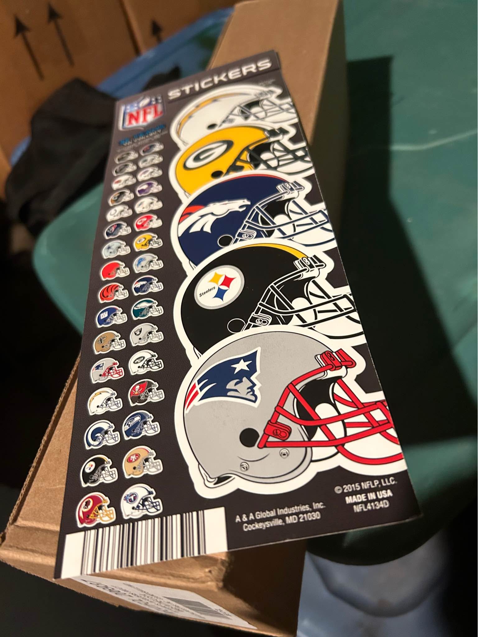X300 NFL Vending machine Football Stickers w/ display - Decals ...