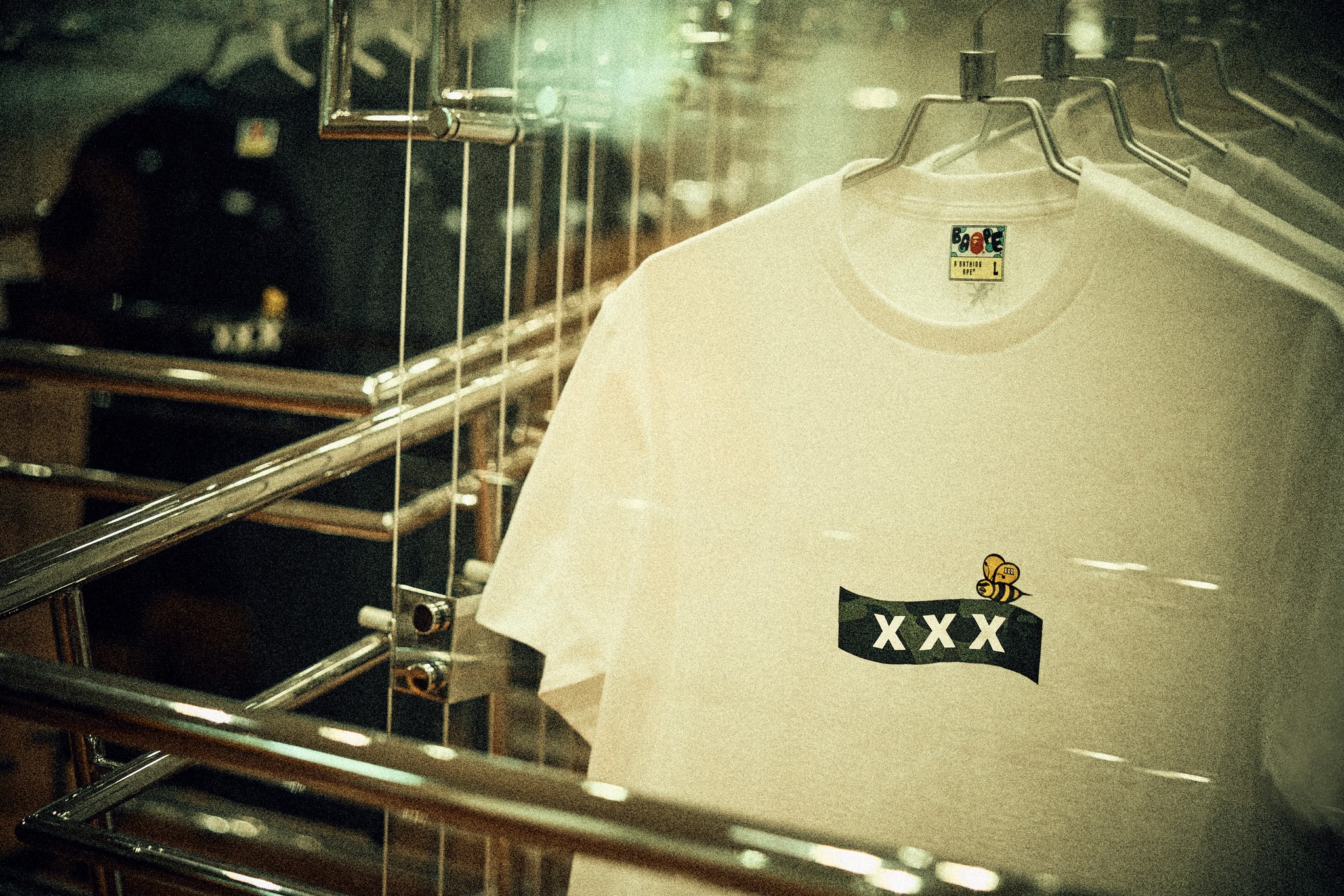 A BATHING APE®︎ has teamed up with GOD SELECTION XXX for a 
