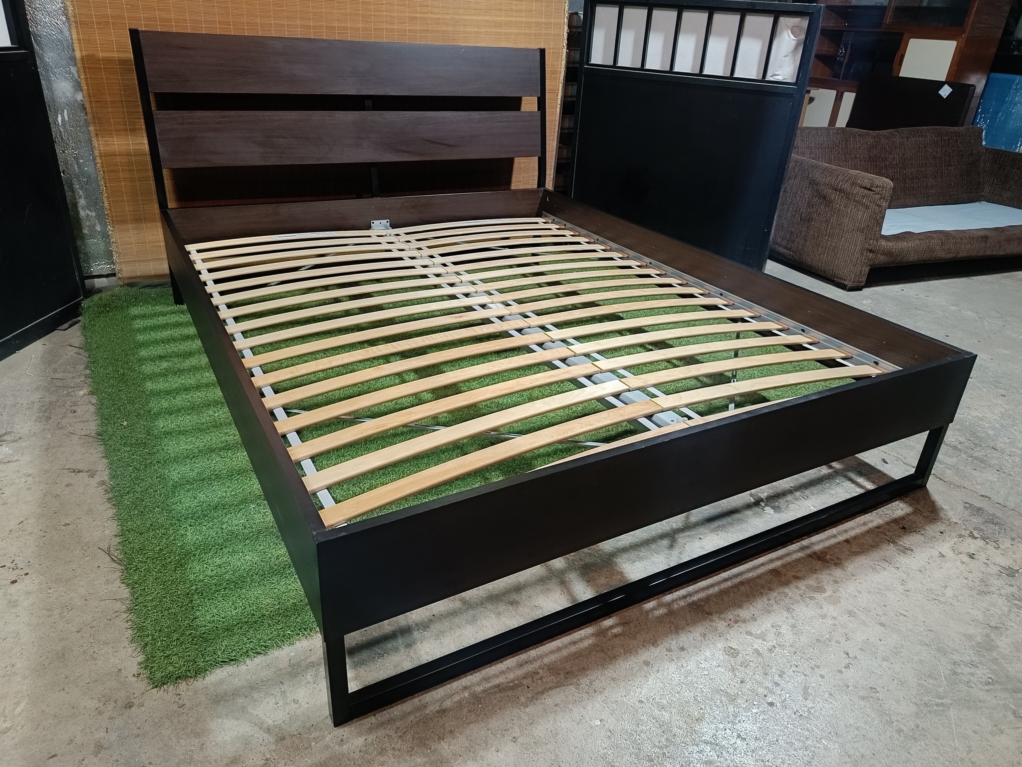 IKEA Trysil QUEEN SIZE Bed Frame Solid Wood & Metal Frame Heavy