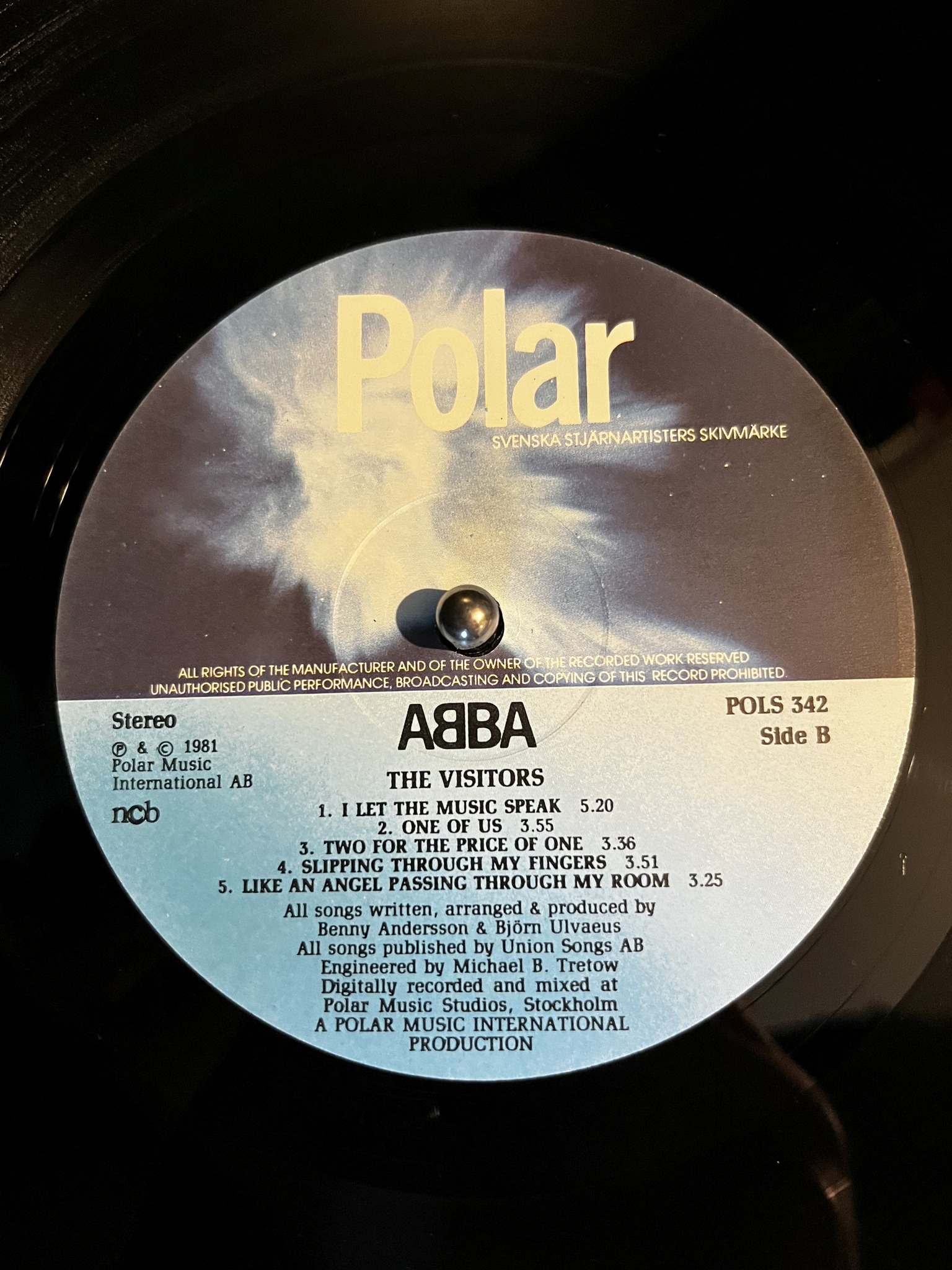 ABBA's The Visitors original Swedish pressing