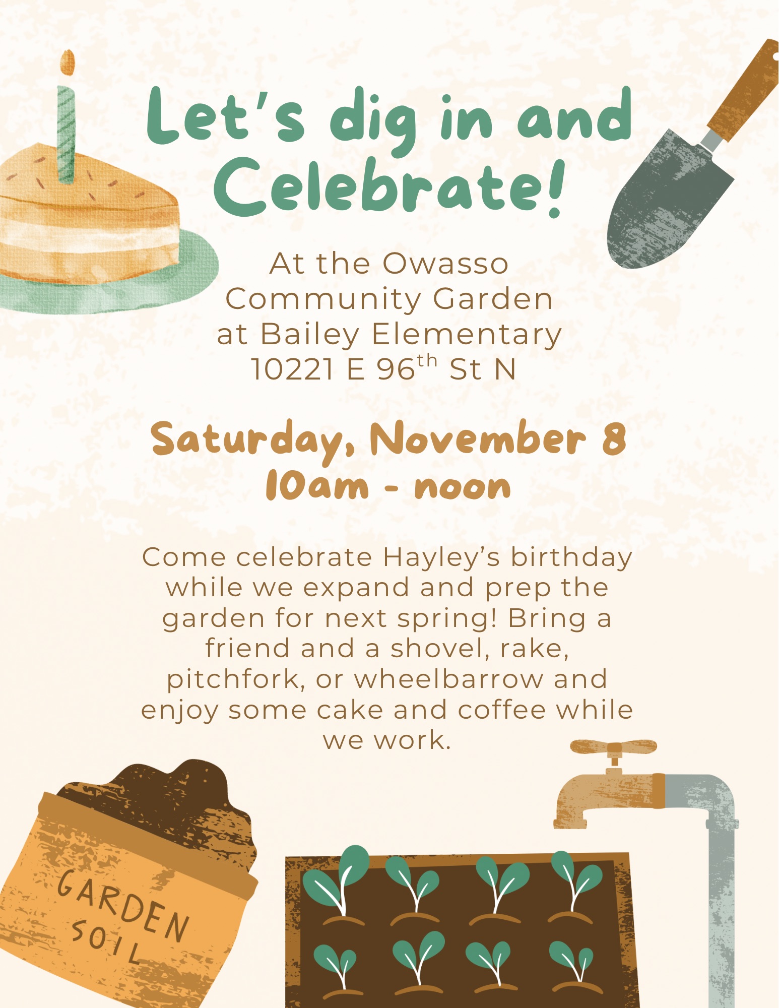 Let’s Dig in and Celebrate! Volunteer day