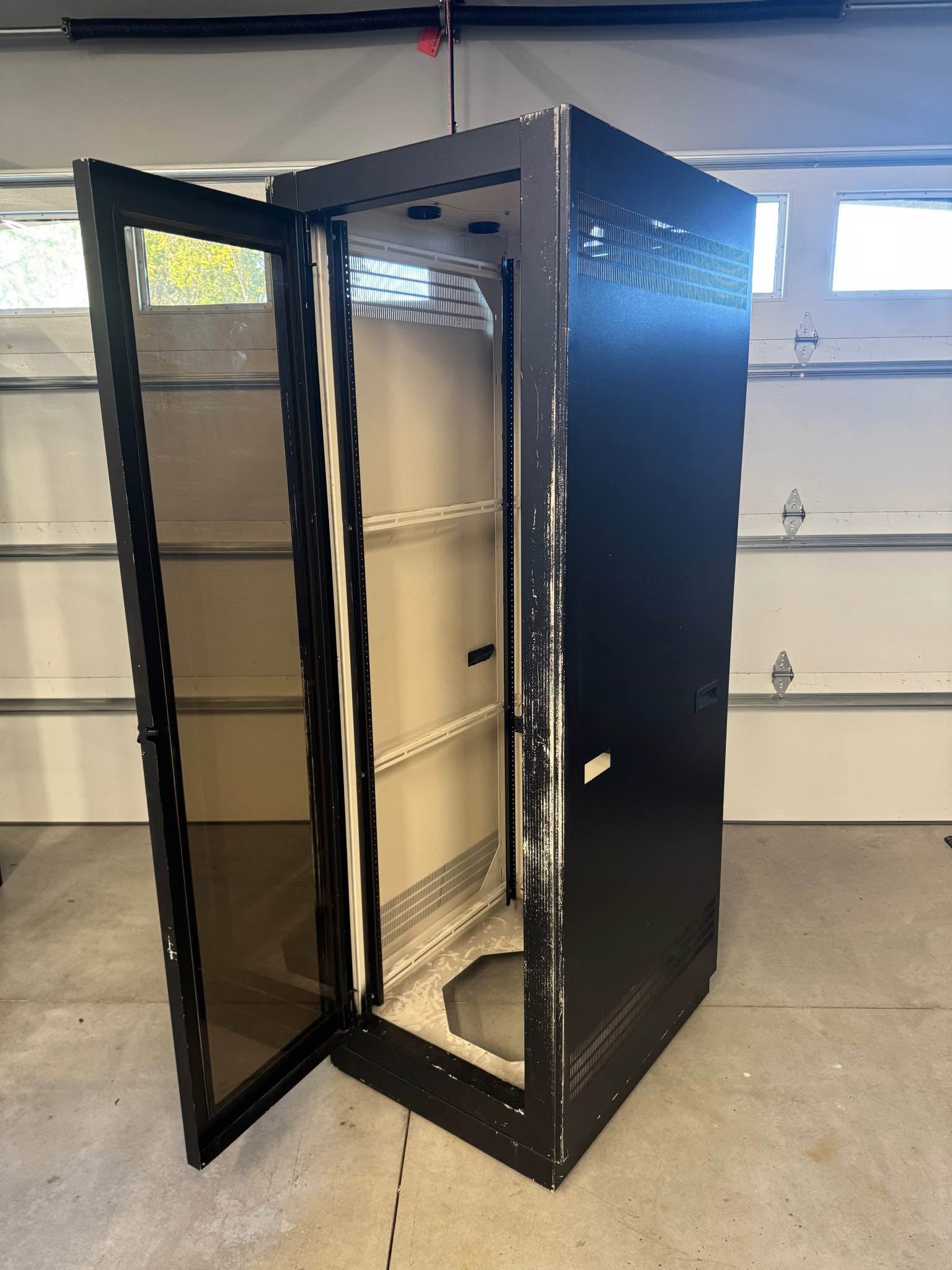Solid APW Server Rack - 32D” x 27W” x 80H” w/ Tinted Door - Storage ...