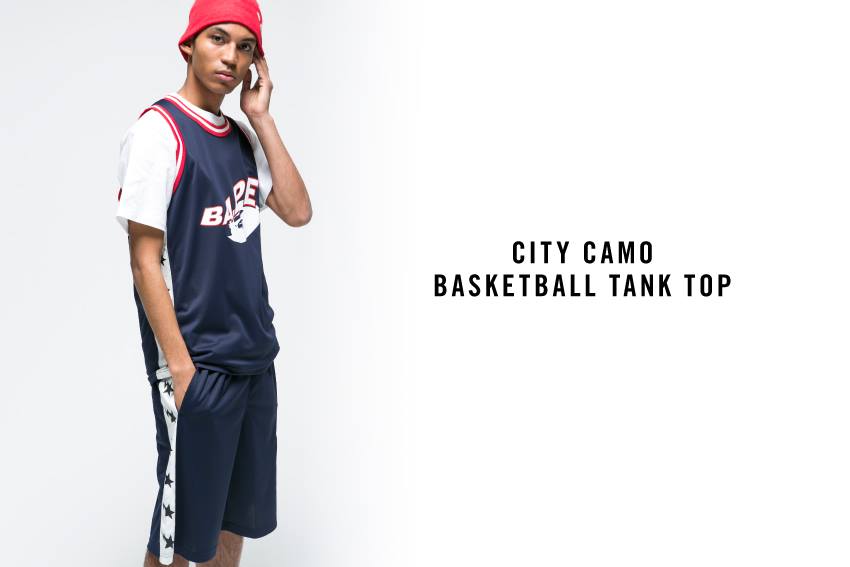 CITY CAMO BASKETBALL TANK TOP 暗闇で光る蓄光プリントを施したBAPE