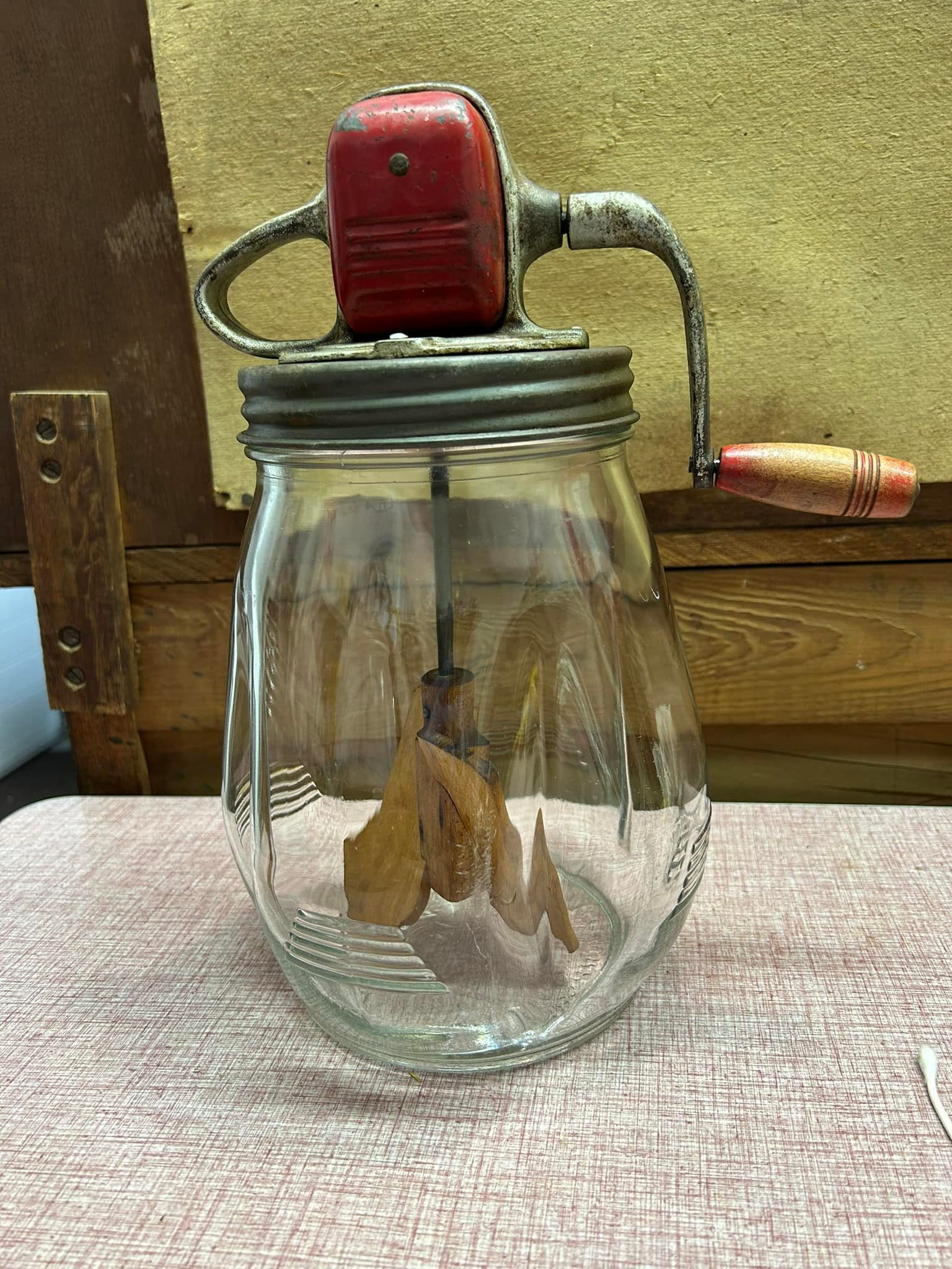 What are the age and value of these Dazey tulip jar butter churns?