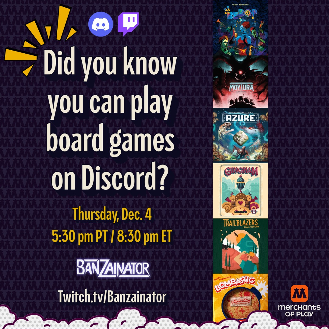Banzainator - THURSDAY! 🎲 Merchants of Play is a new app you can add to ...