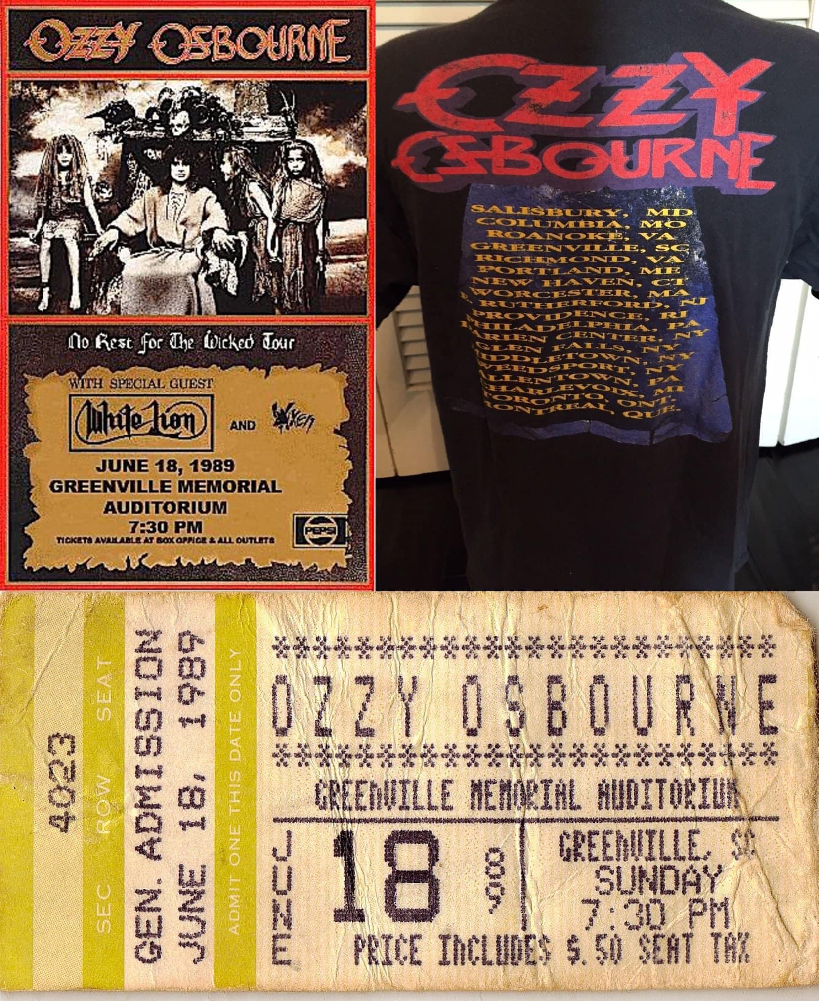 June 18, 1989 Greenville Memorial Auditorium Greenville, South