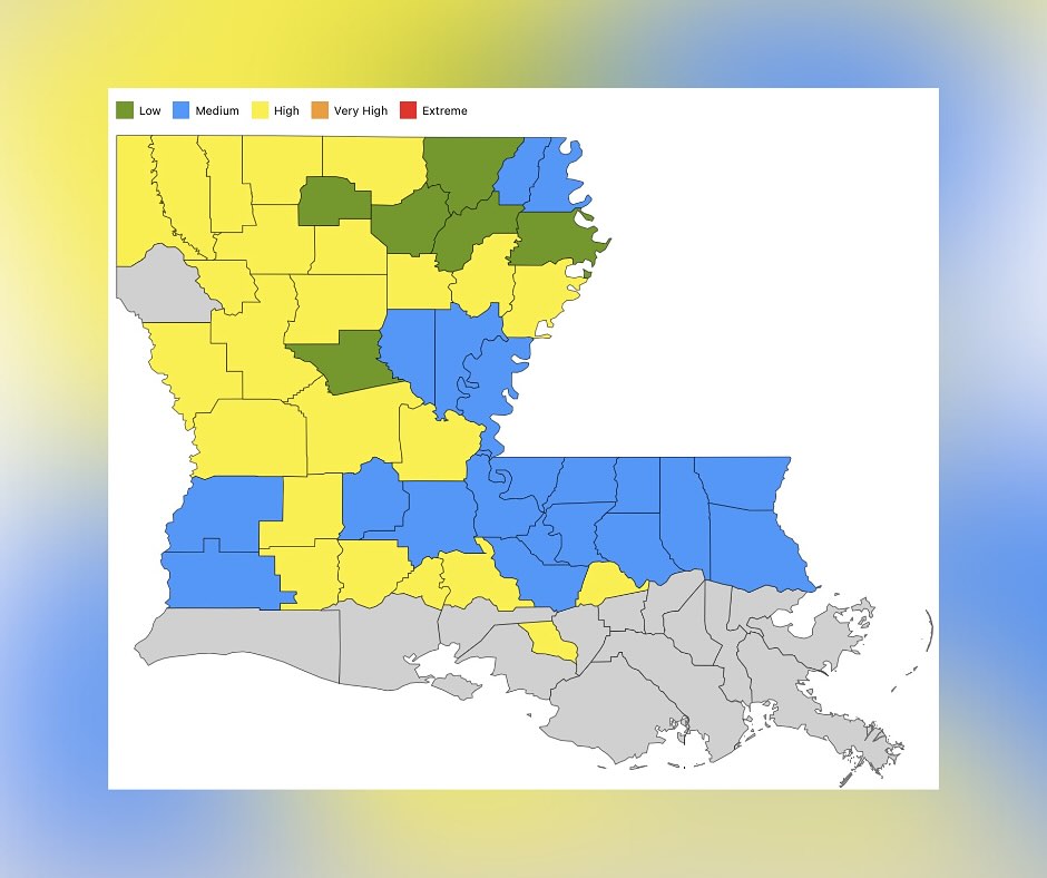 UrbanCast - 🔥 Fire Danger Levels Remain Elevated Across Louisiana 🔥 ...