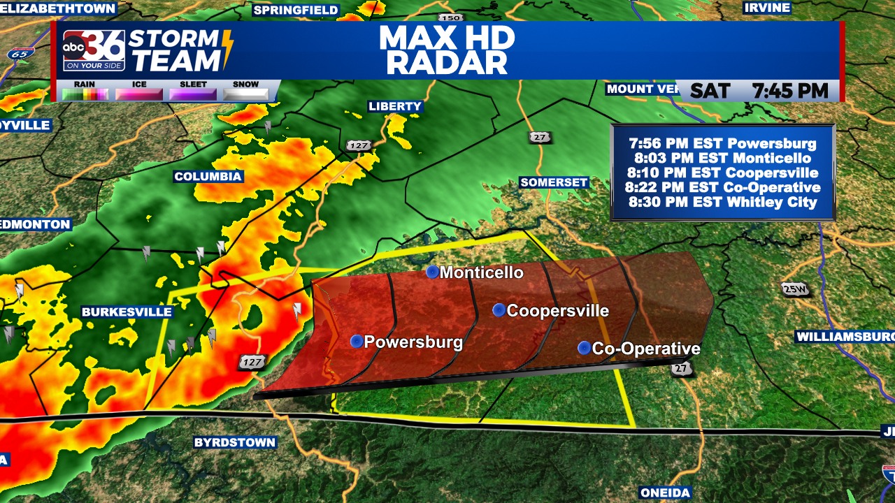 ABC 36 - A Severe Thunderstorm Warning has been issued for...