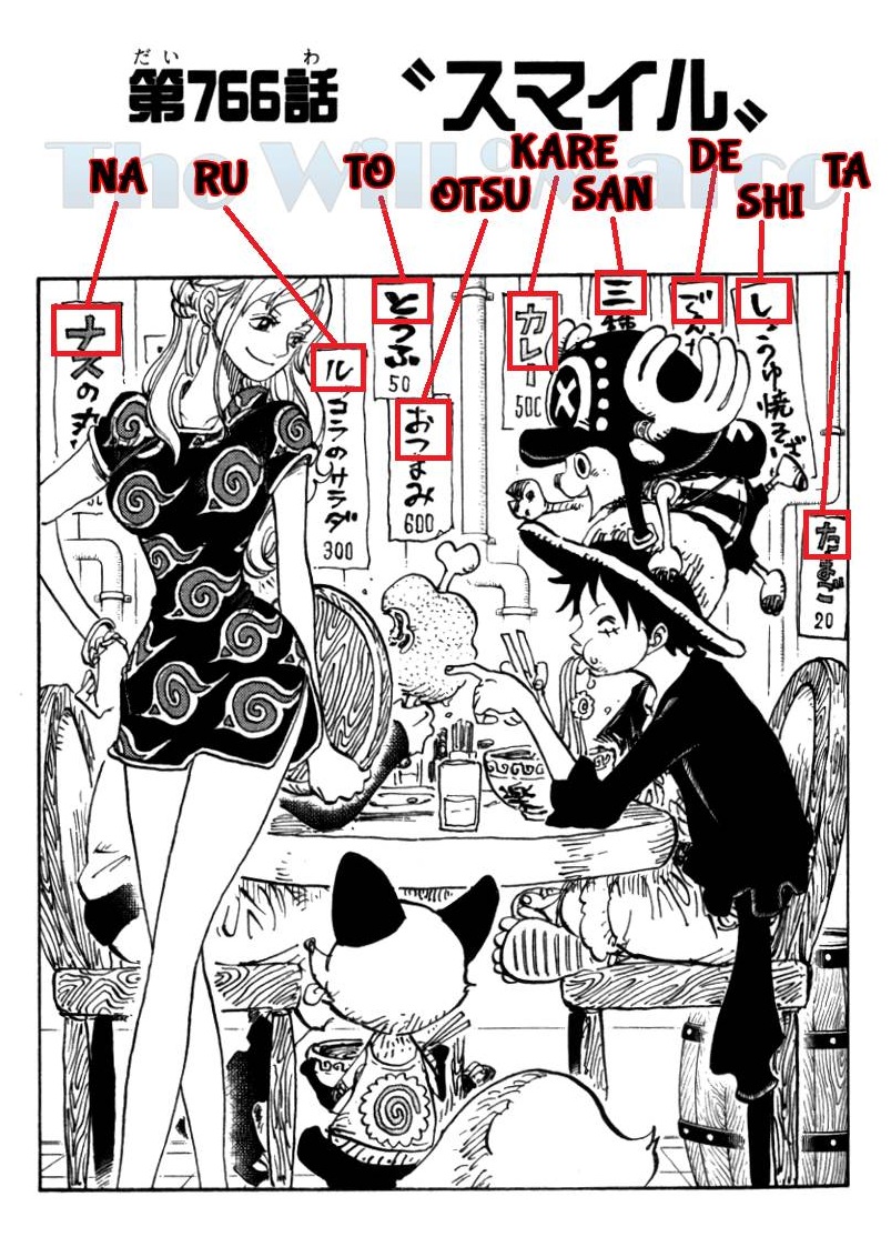 ⚠️ONE PIECE TRIVIA⚠️ In the cover page of Chapter 766