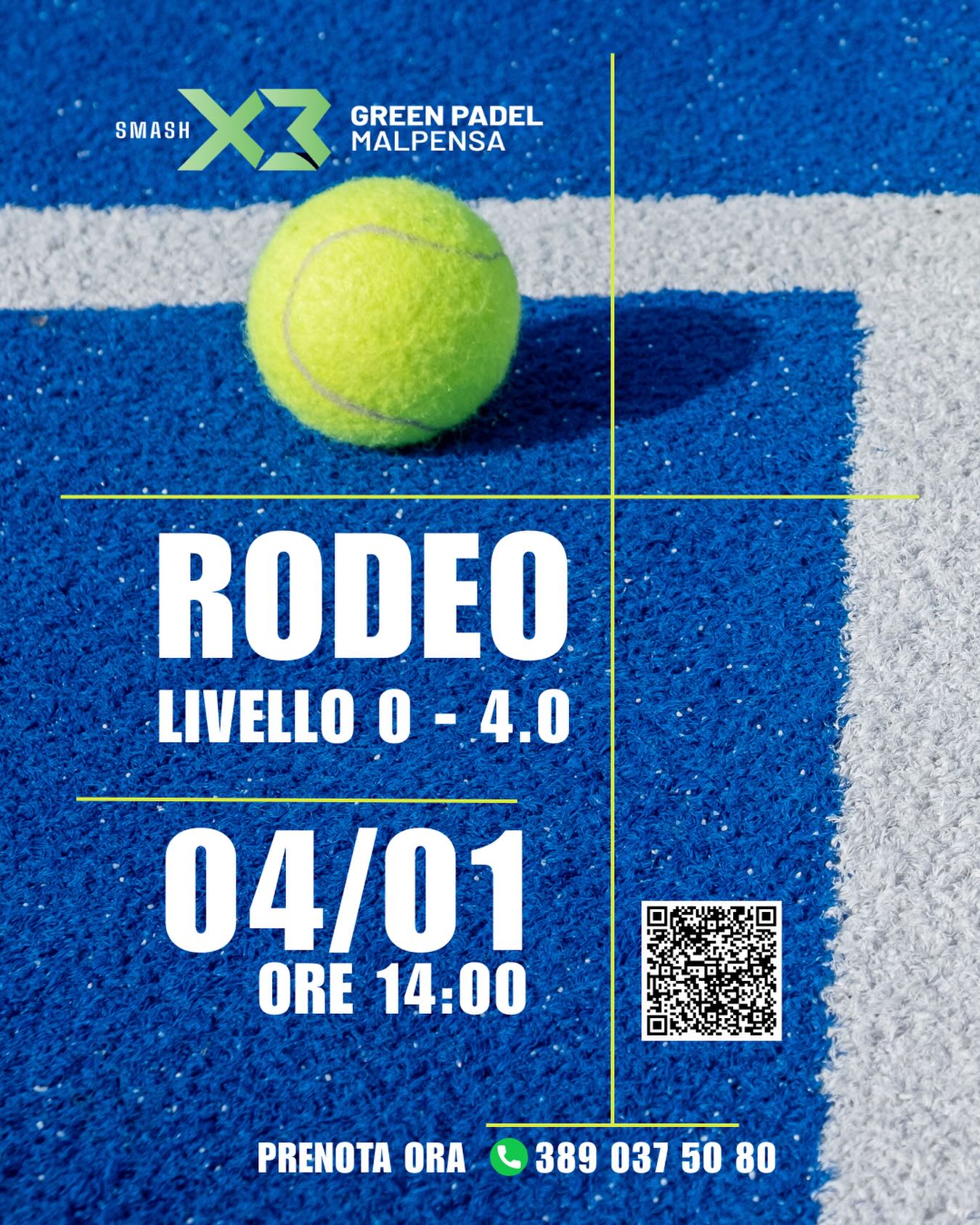 Greenpadelmalpensaclub - RODEO 🔥🎾💣 Domenica 4 gennaio dalle ore 14:00 5 ...