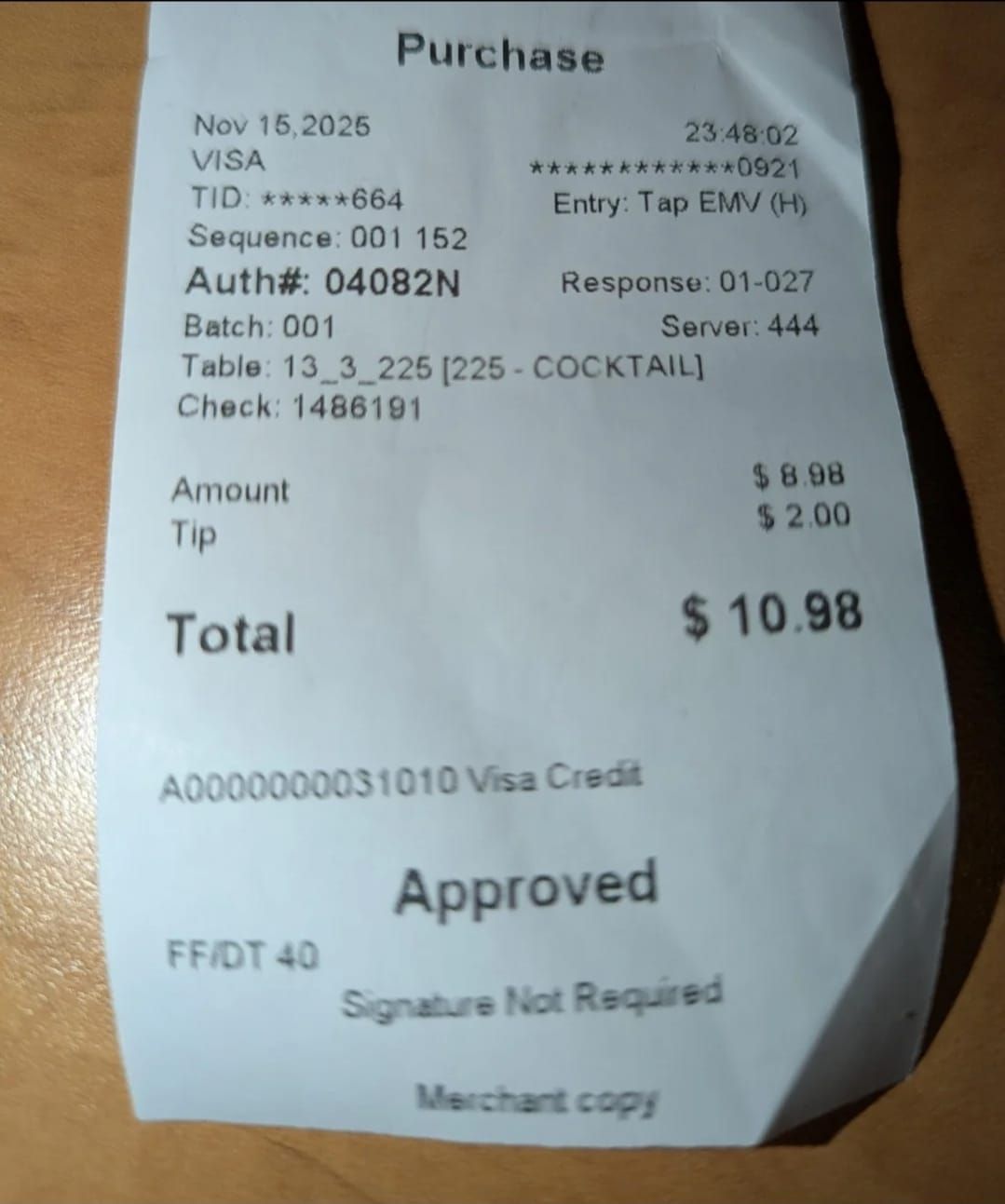 Las - Bartender disgusted with 22% tip - I joined a few friends late ...