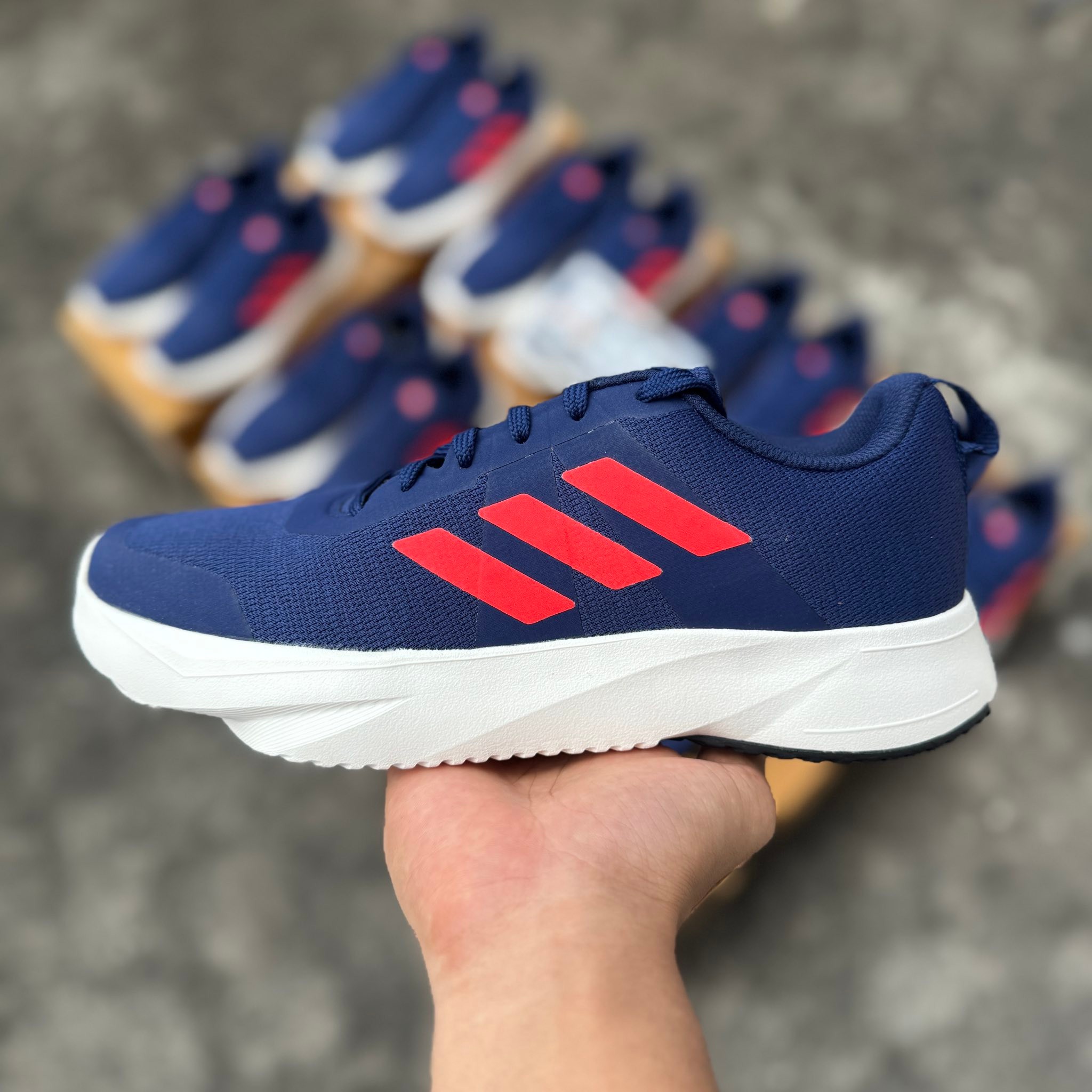 Adidas Base Aim Running “Dark Blue Solar Red” ₱ 1,280 ONLY 